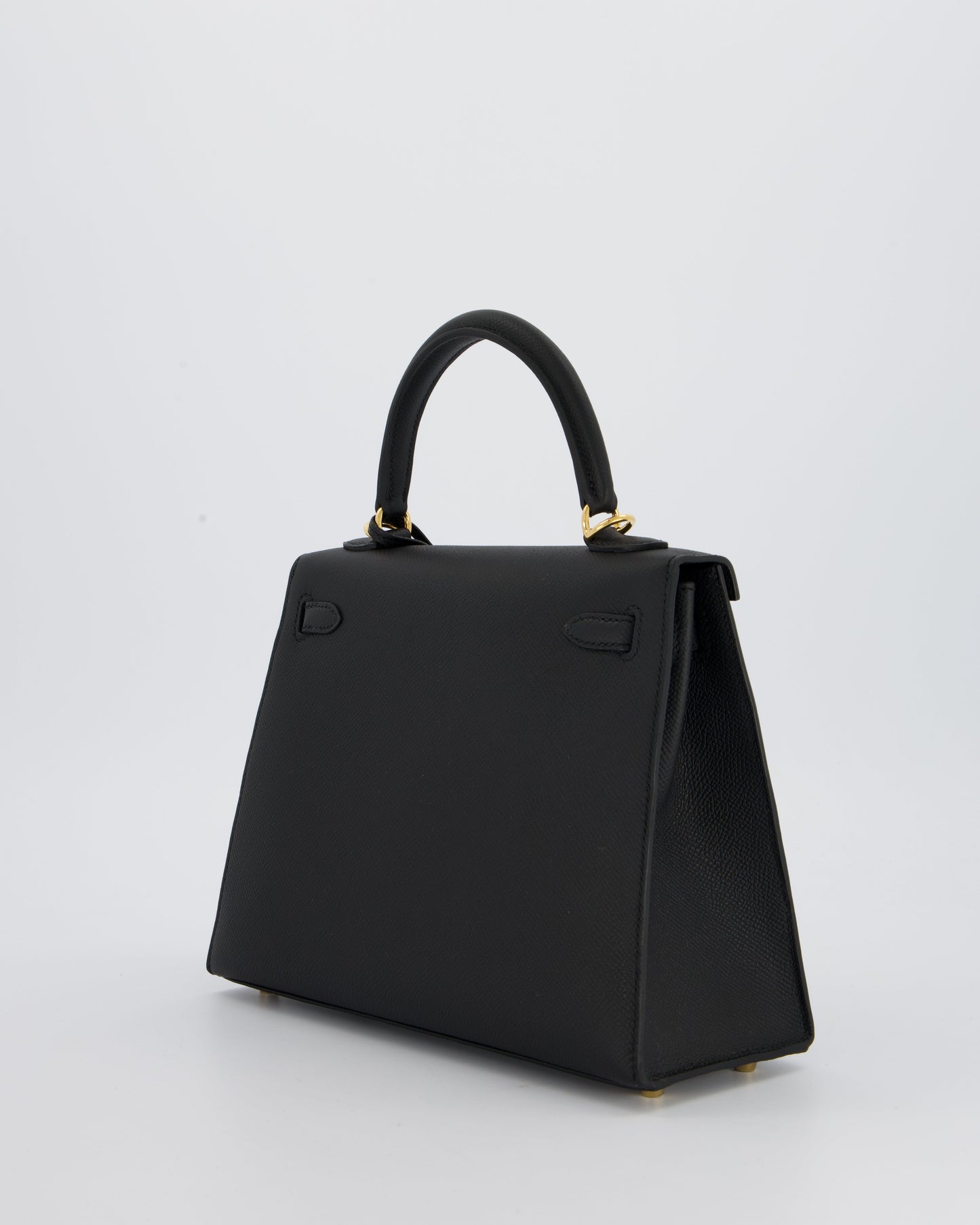 *HOT* Hermes Kelly 25 Sellier Bag in Noir Epsom Leather with Gold Hardware