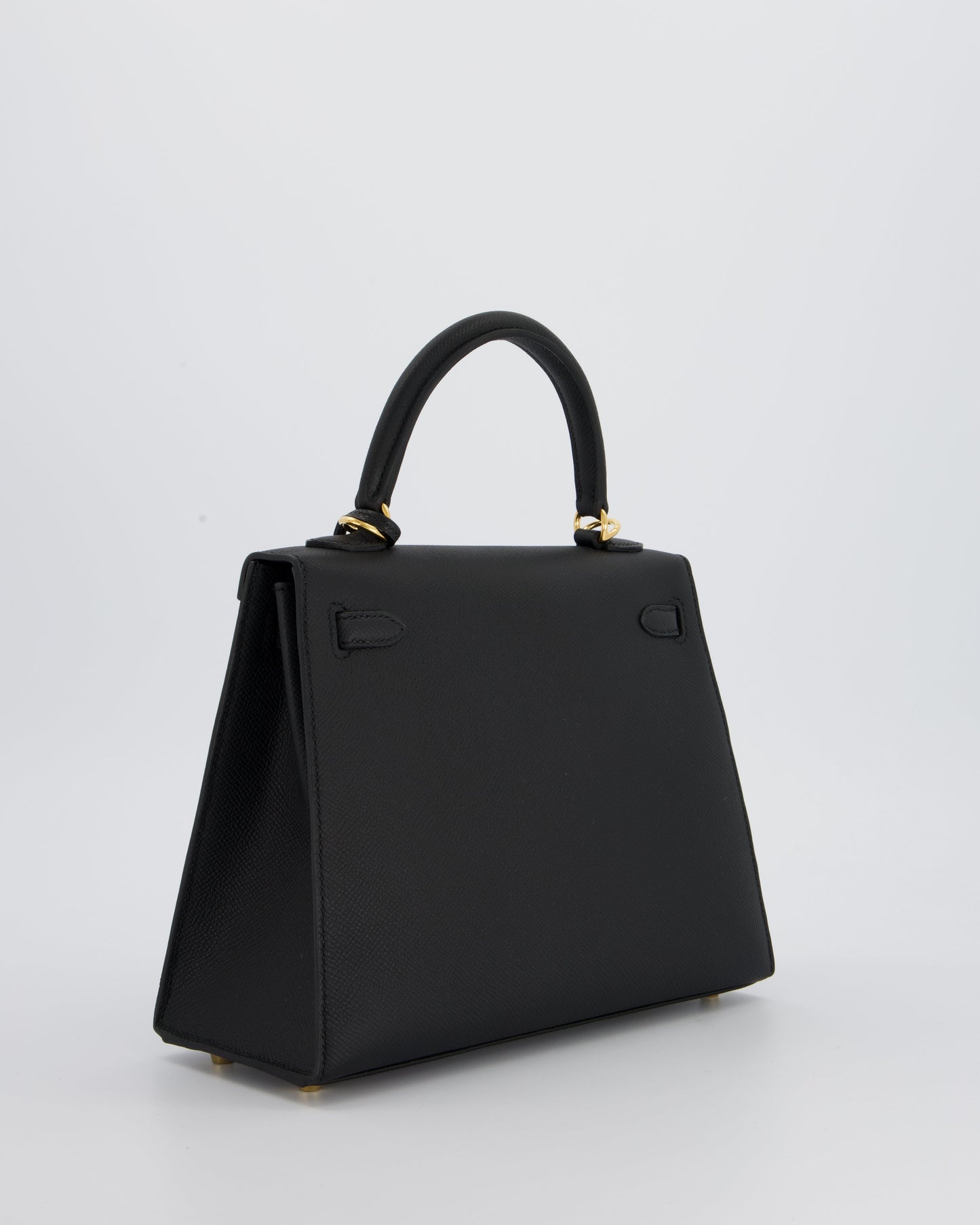 *HOT* Hermes Kelly 25 Sellier Bag in Noir Epsom Leather with Gold Hardware