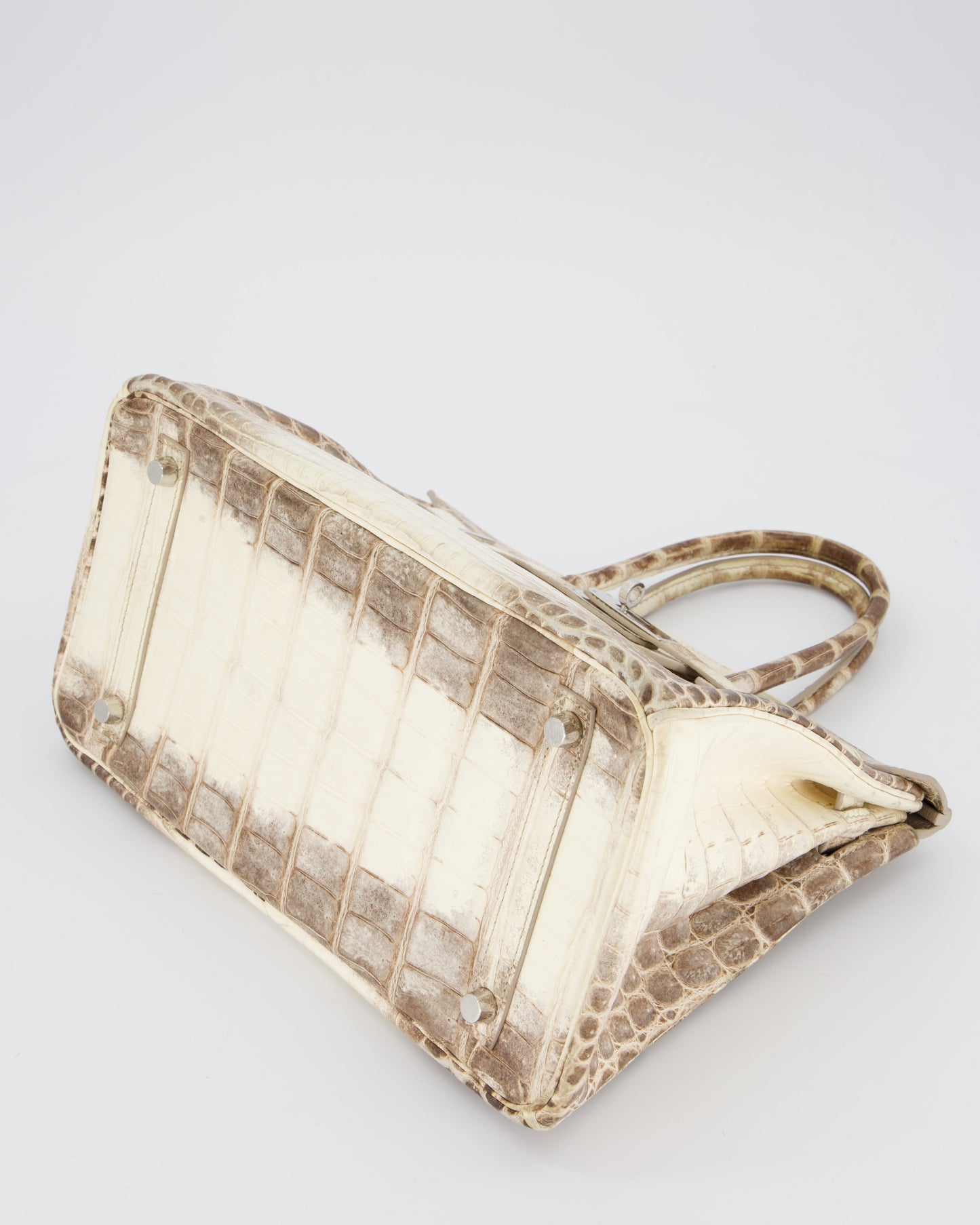 *SUPER RARE* Hermes Birkin 30 Retourne Bag in Himalaya Crocodile Niloticus Leather with Palladium Hardware