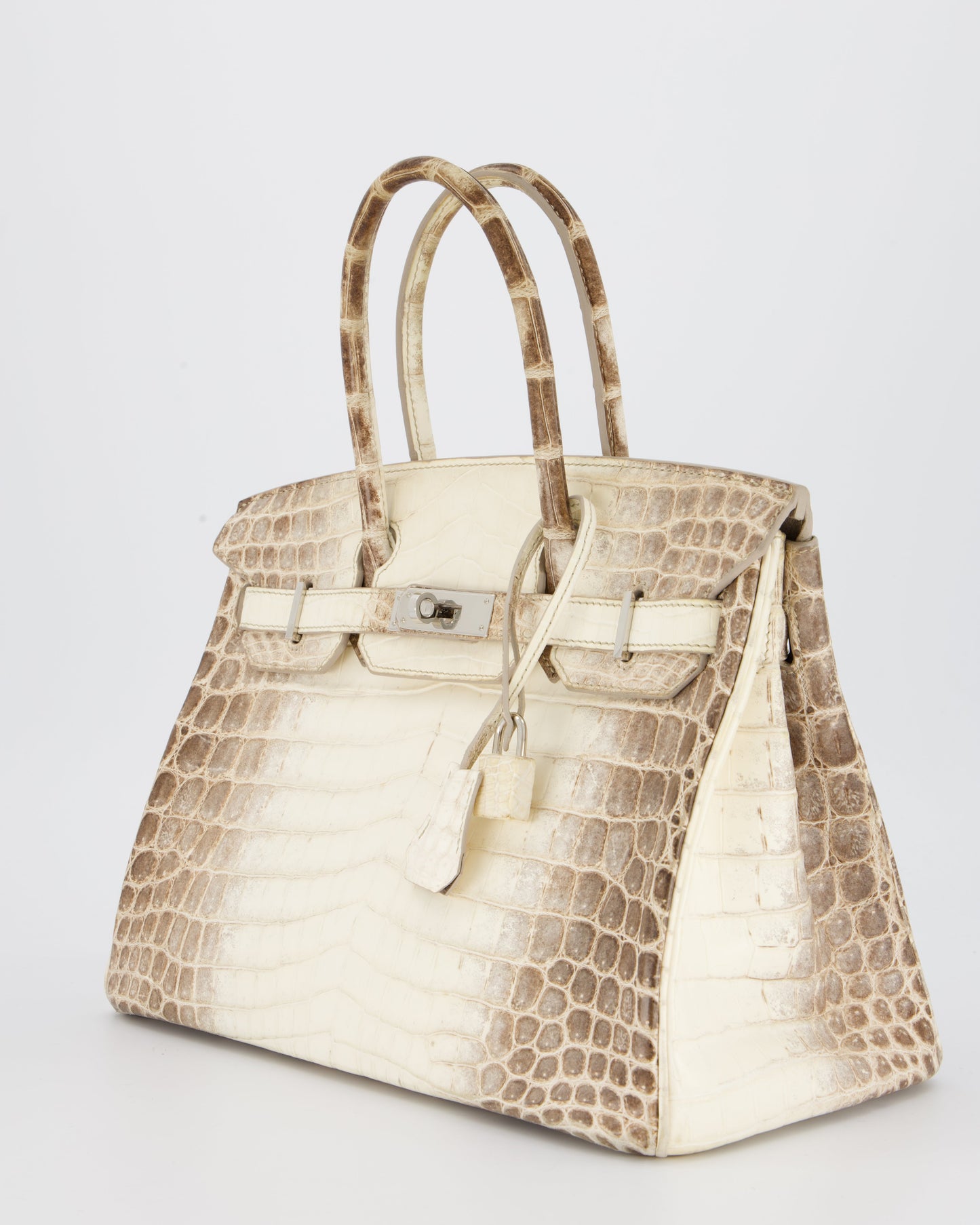 *SUPER RARE* Hermes Birkin 30 Retourne Bag in Himalaya Crocodile Niloticus Leather with Palladium Hardware