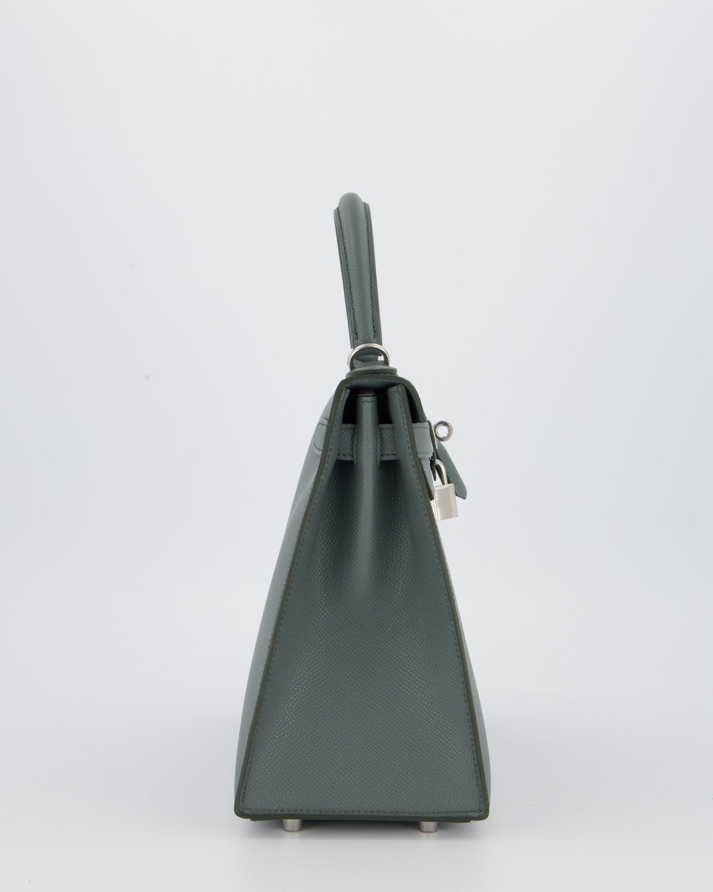 Hermes Kelly 28 Sellier Bag in Vert Amande Epsom Leather with Palladium Hardware