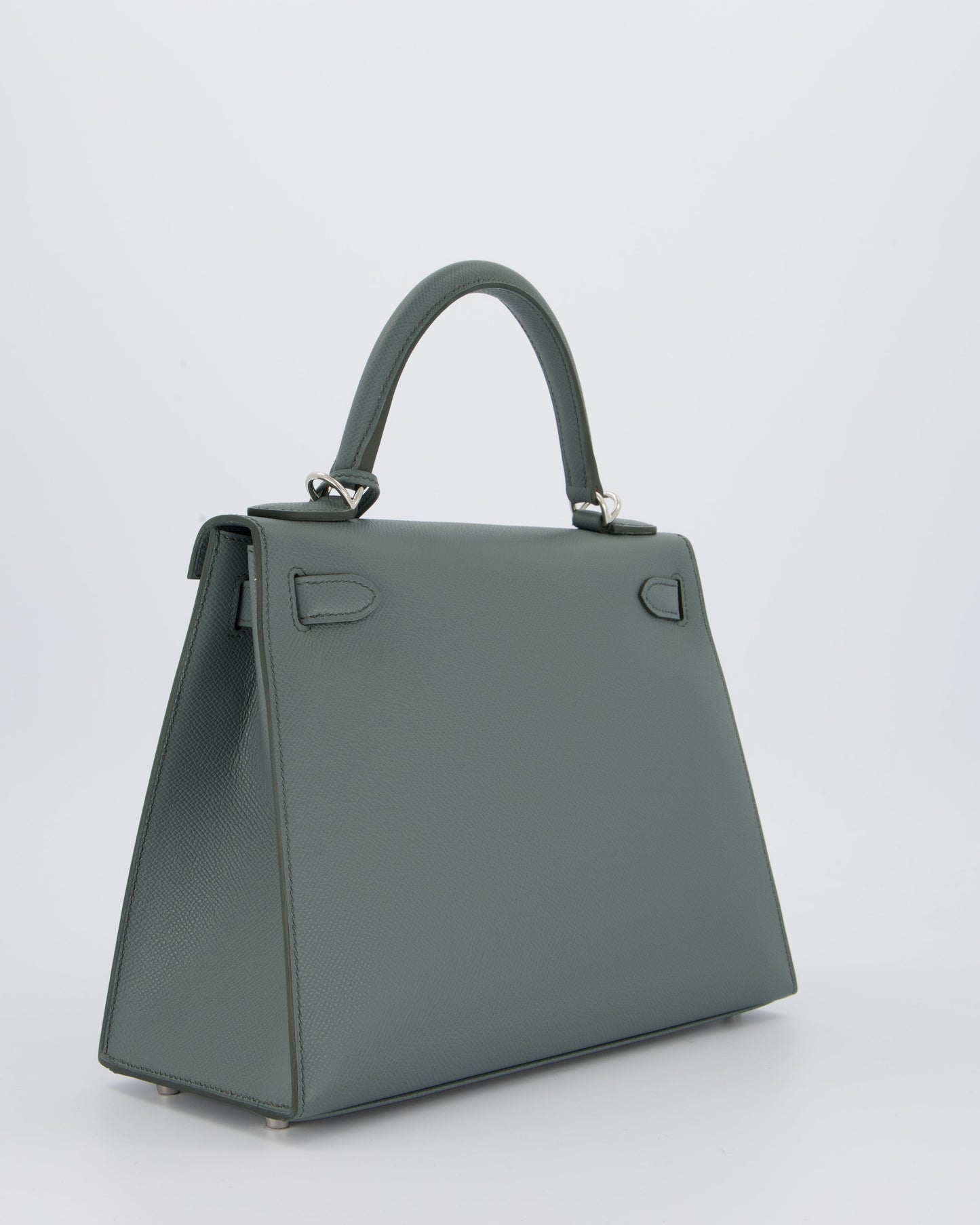Hermes Kelly 28 Sellier Bag in Vert Amande Epsom Leather with Palladium Hardware