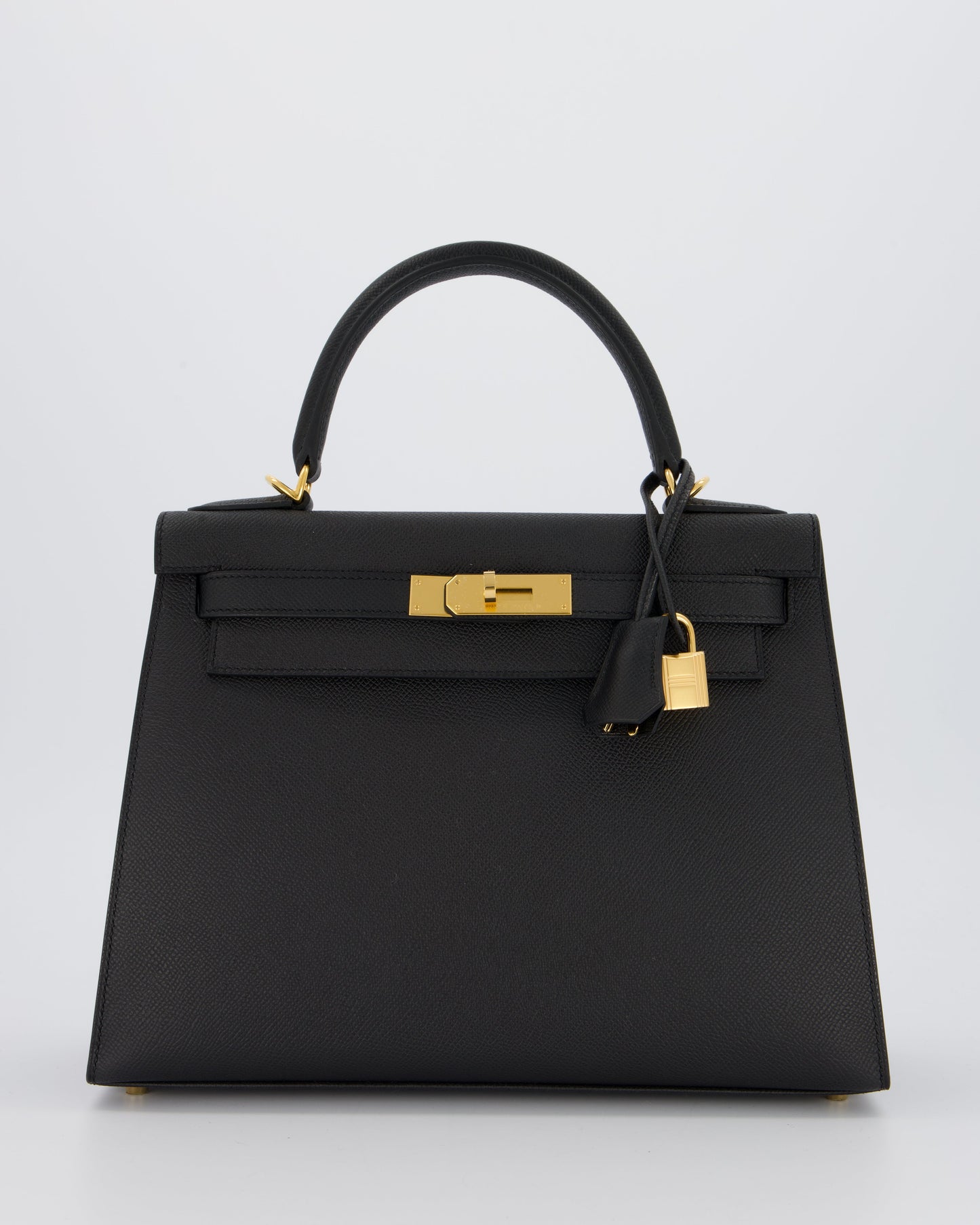 Hermes Kelly 28 Sellier Bag in Noir Epsom Leather with Gold Hardware