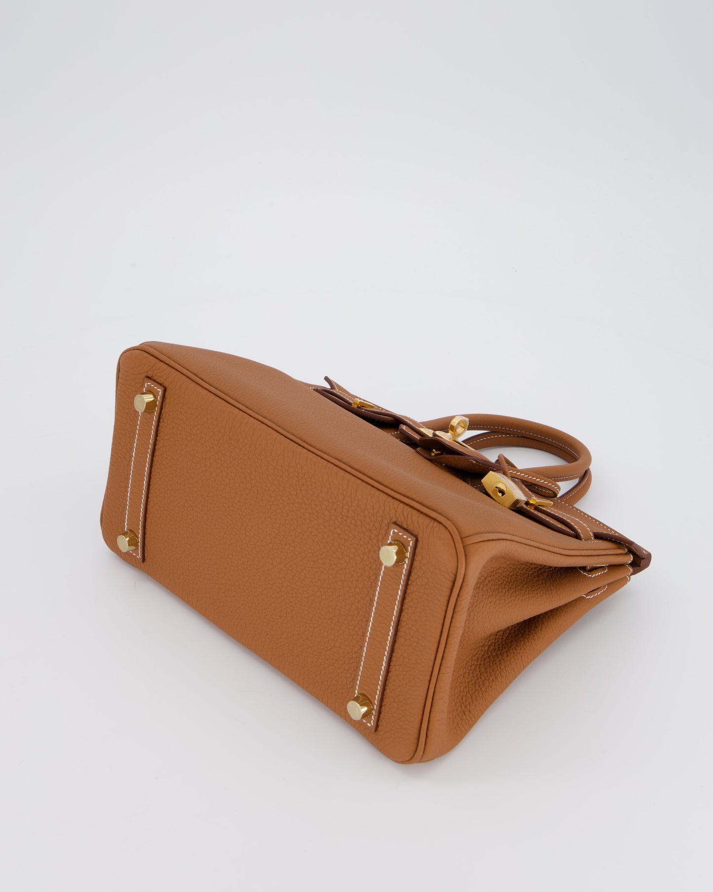 *HOT* Hermes Birkin 25 Retourne Bag in Gold Togo Leather with Gold Hardware