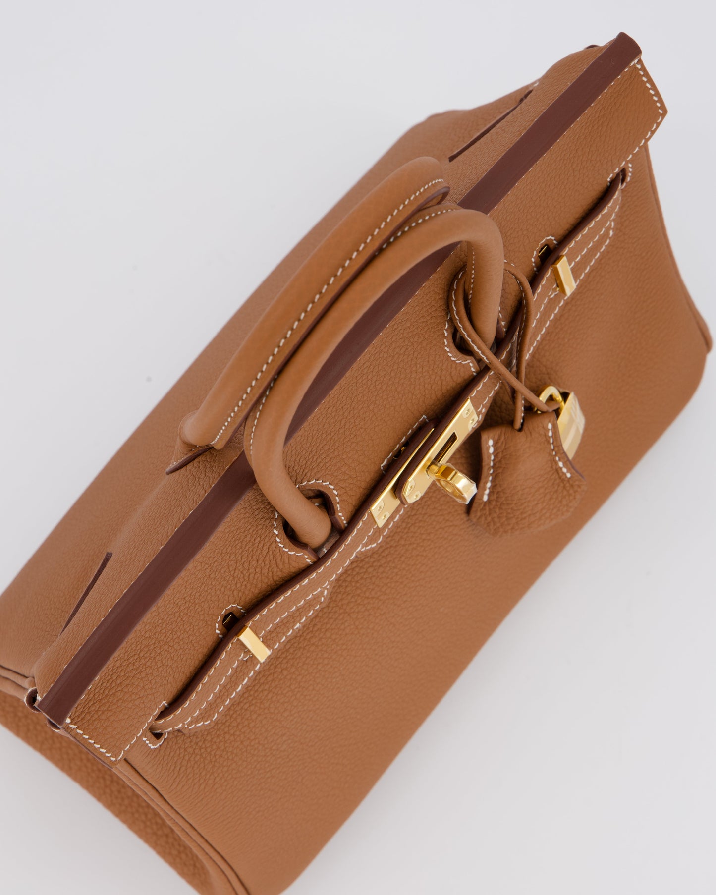 *HOT* Hermes Birkin 25 Retourne Bag in Gold Togo Leather with Gold Hardware