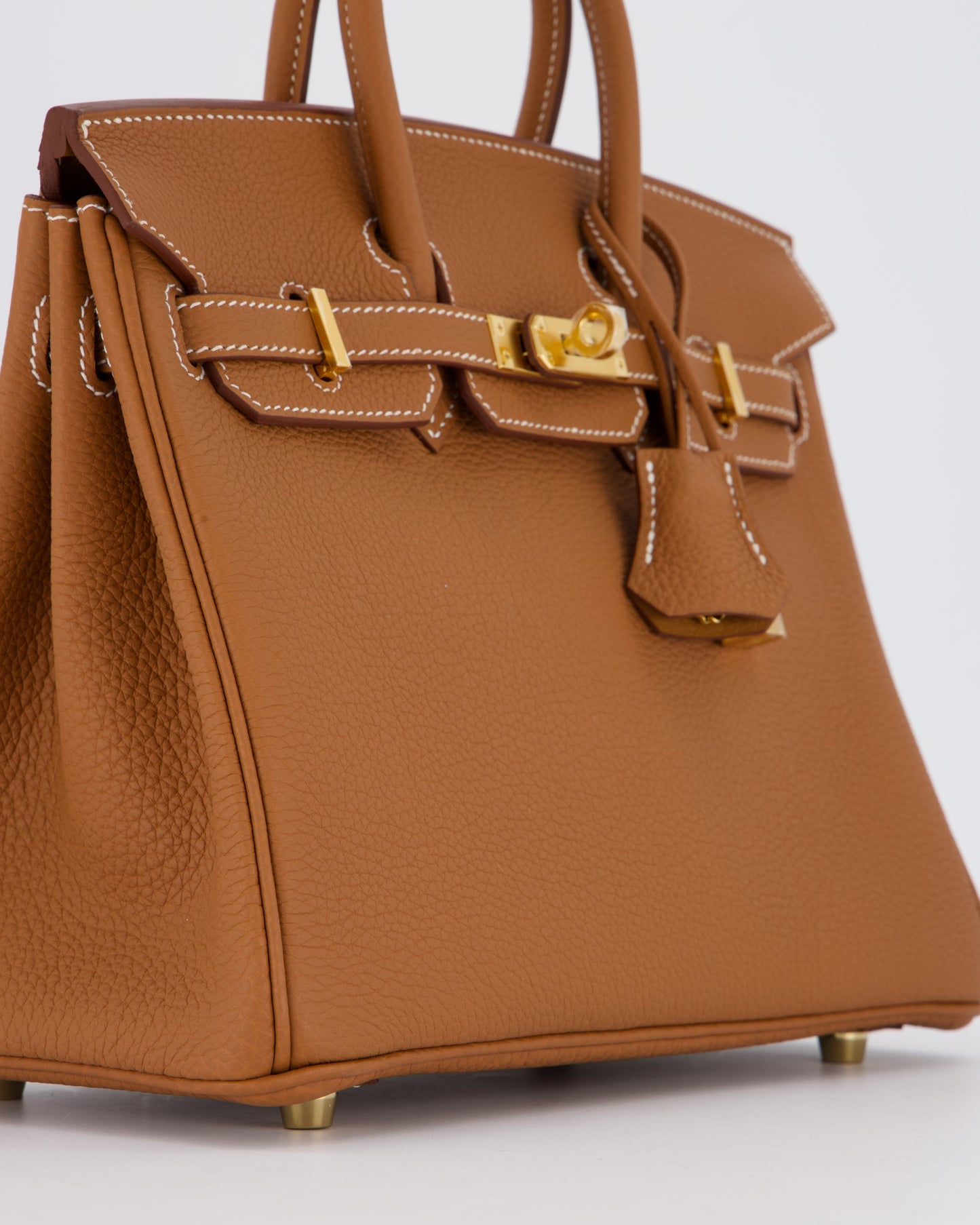 *HOT* Hermes Birkin 25 Retourne Bag in Gold Togo Leather with Gold Hardware