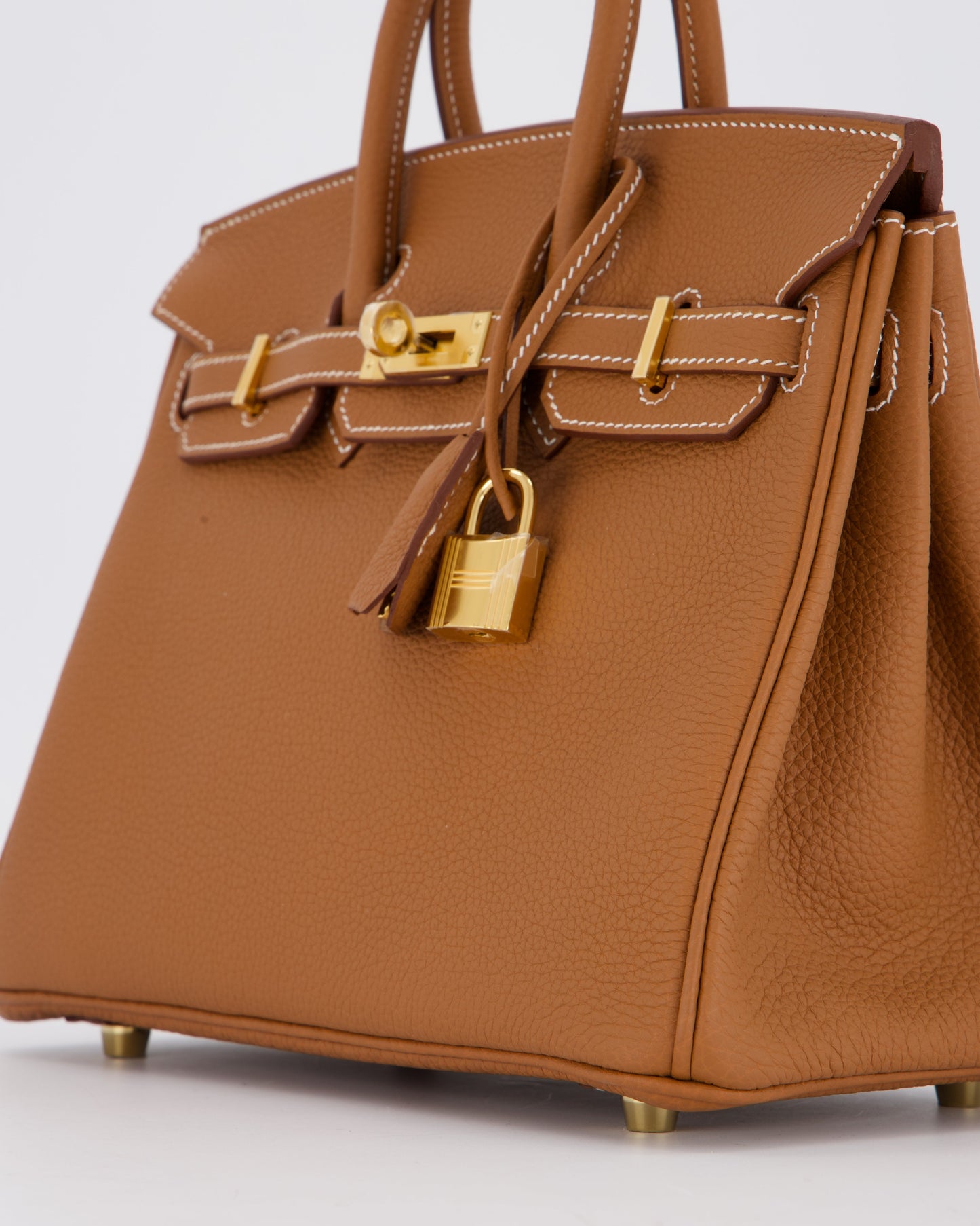 *HOT* Hermes Birkin 25 Retourne Bag in Gold Togo Leather with Gold Hardware