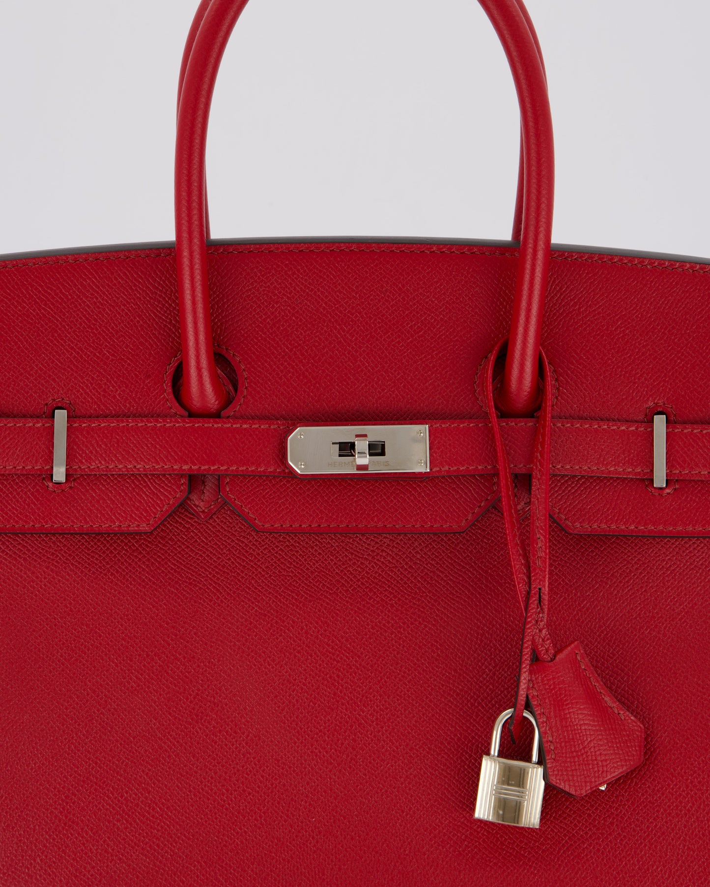 Hermes Birkin 35 Bag in Rouge Grenat Epsom Leather with Palladium Hardware