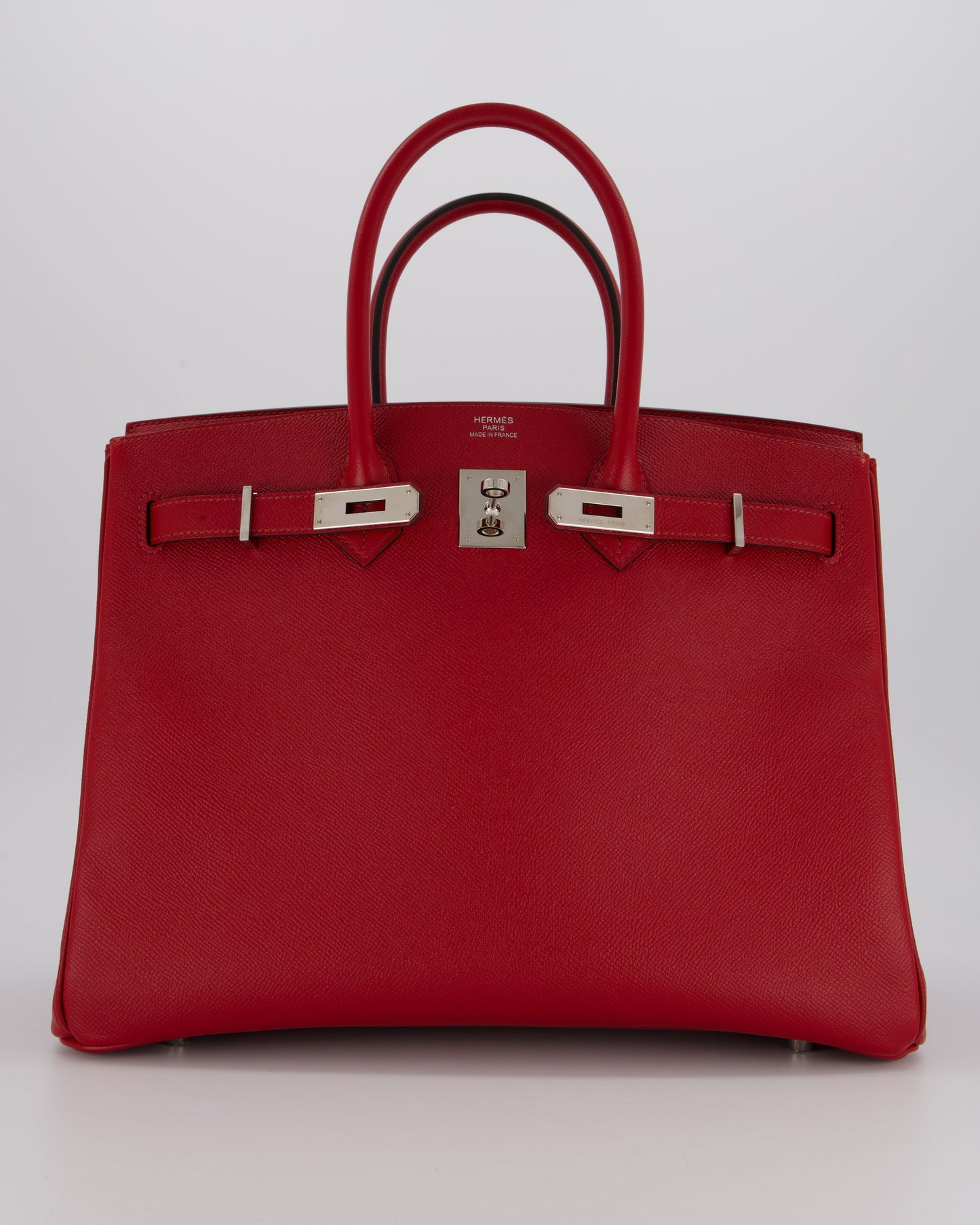 Hermes Birkin 35 Bag in Rouge Grenat Epsom Leather with Palladium Hardware