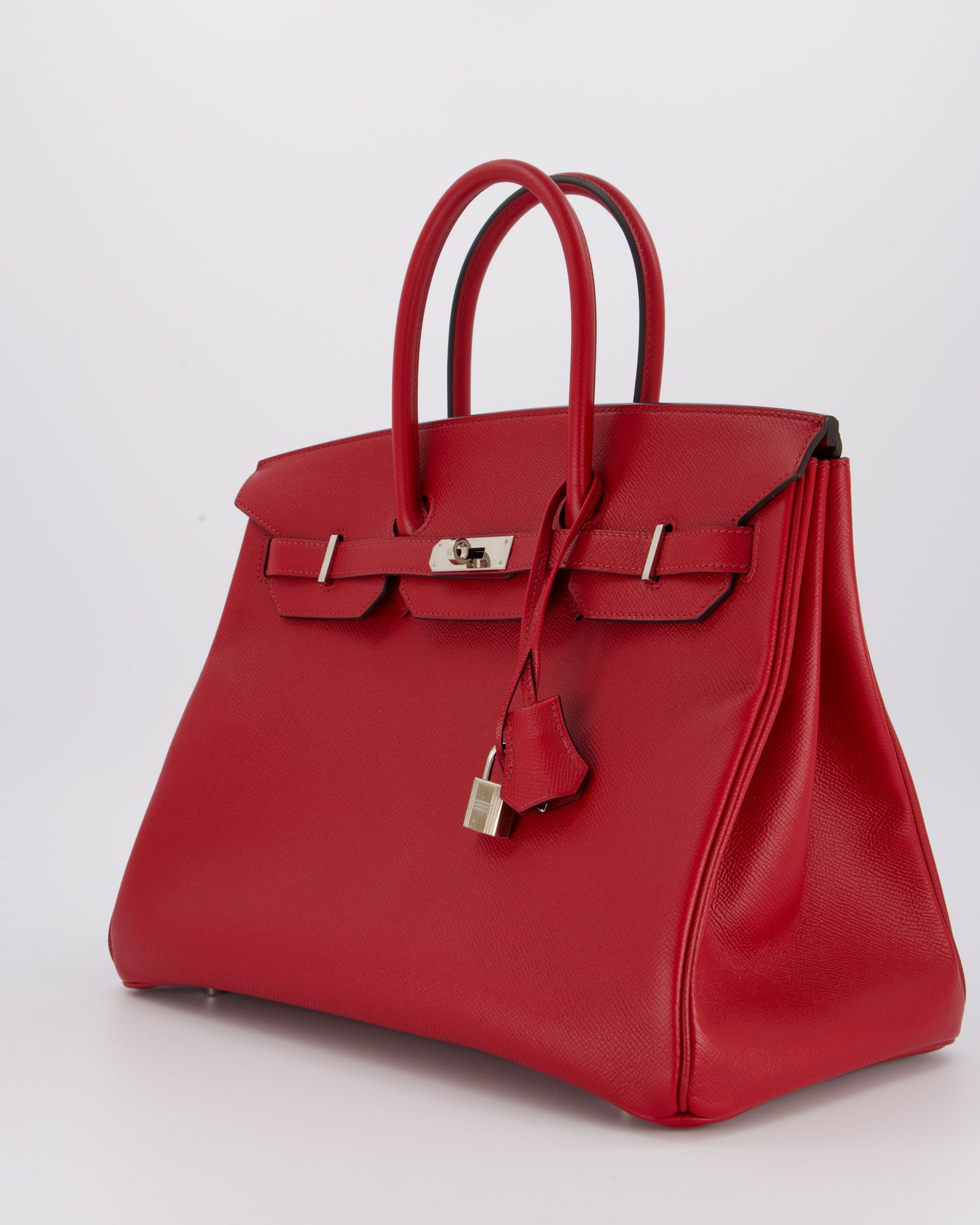 Hermes Birkin 35 Bag in Rouge Grenat Epsom Leather with Palladium Hardware