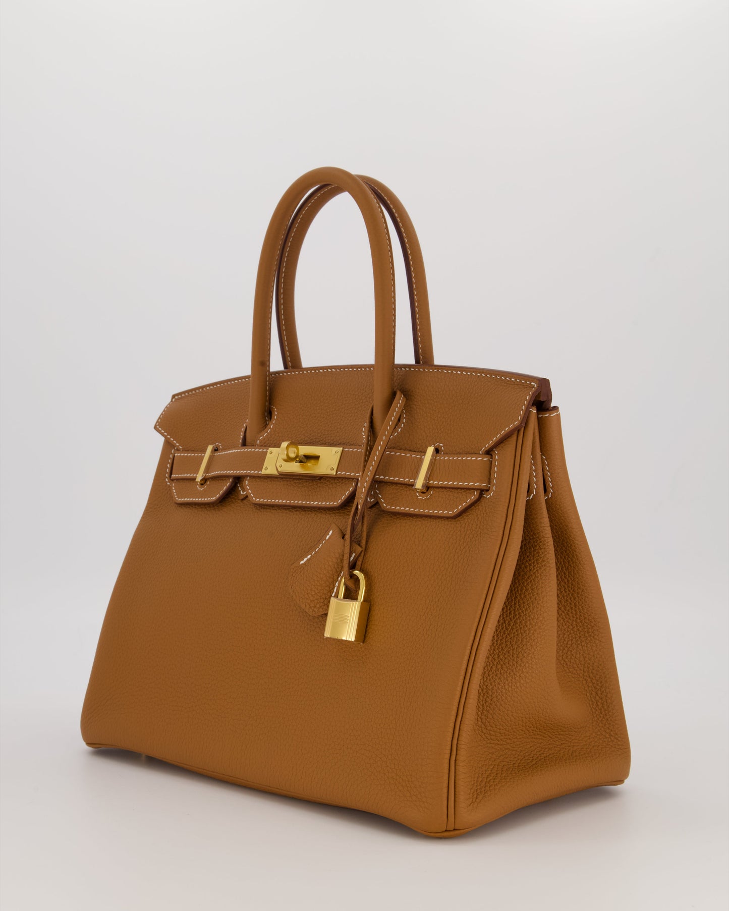 *RARE* Hermes Birkin 30 Retourne Bag in Gold Togo Leather With Gold Hardware