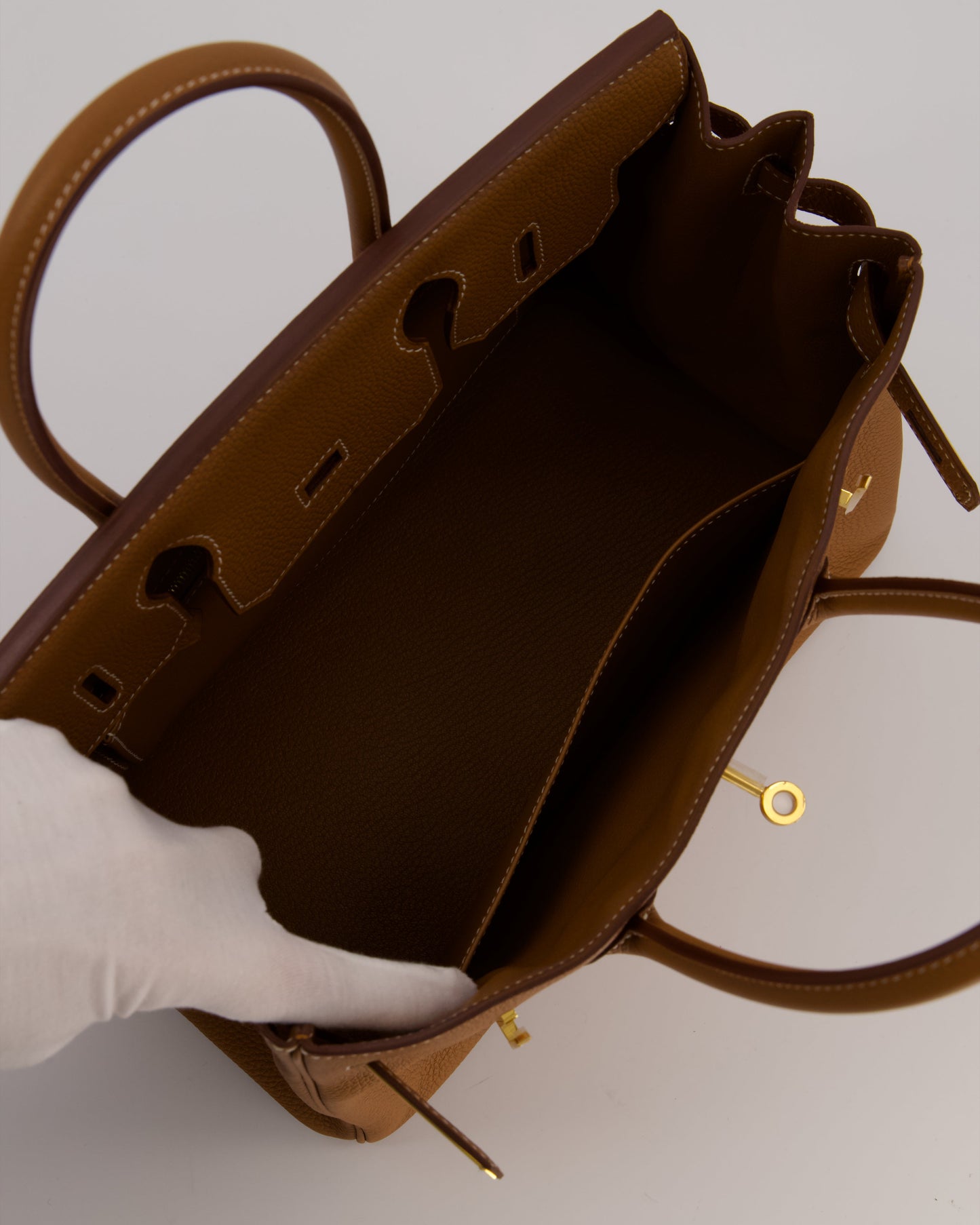 *RARE* Hermes Birkin 30 Retourne Bag in Gold Togo Leather With Gold Hardware