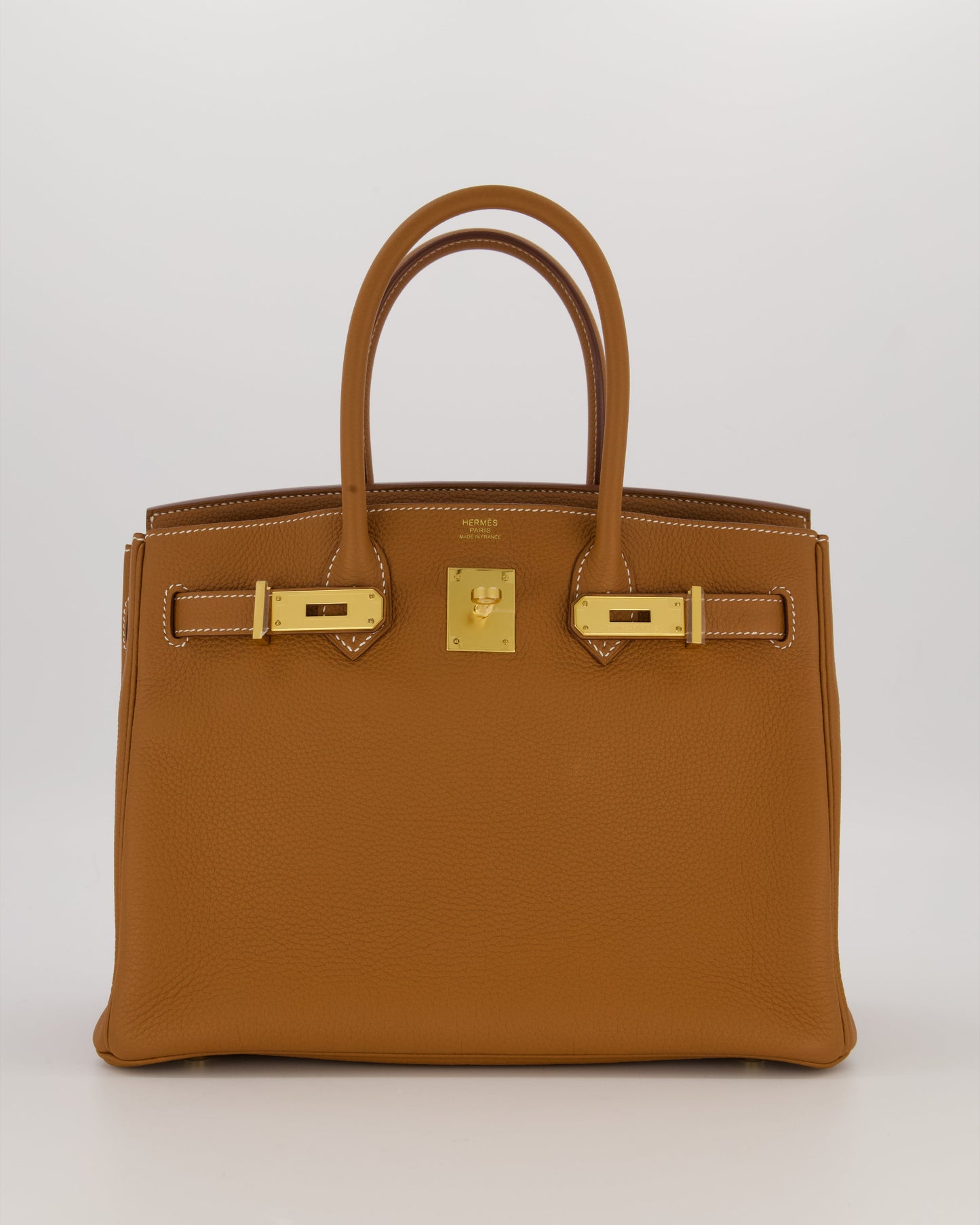 *RARE* Hermes Birkin 30 Retourne Bag in Gold Togo Leather With Gold Hardware