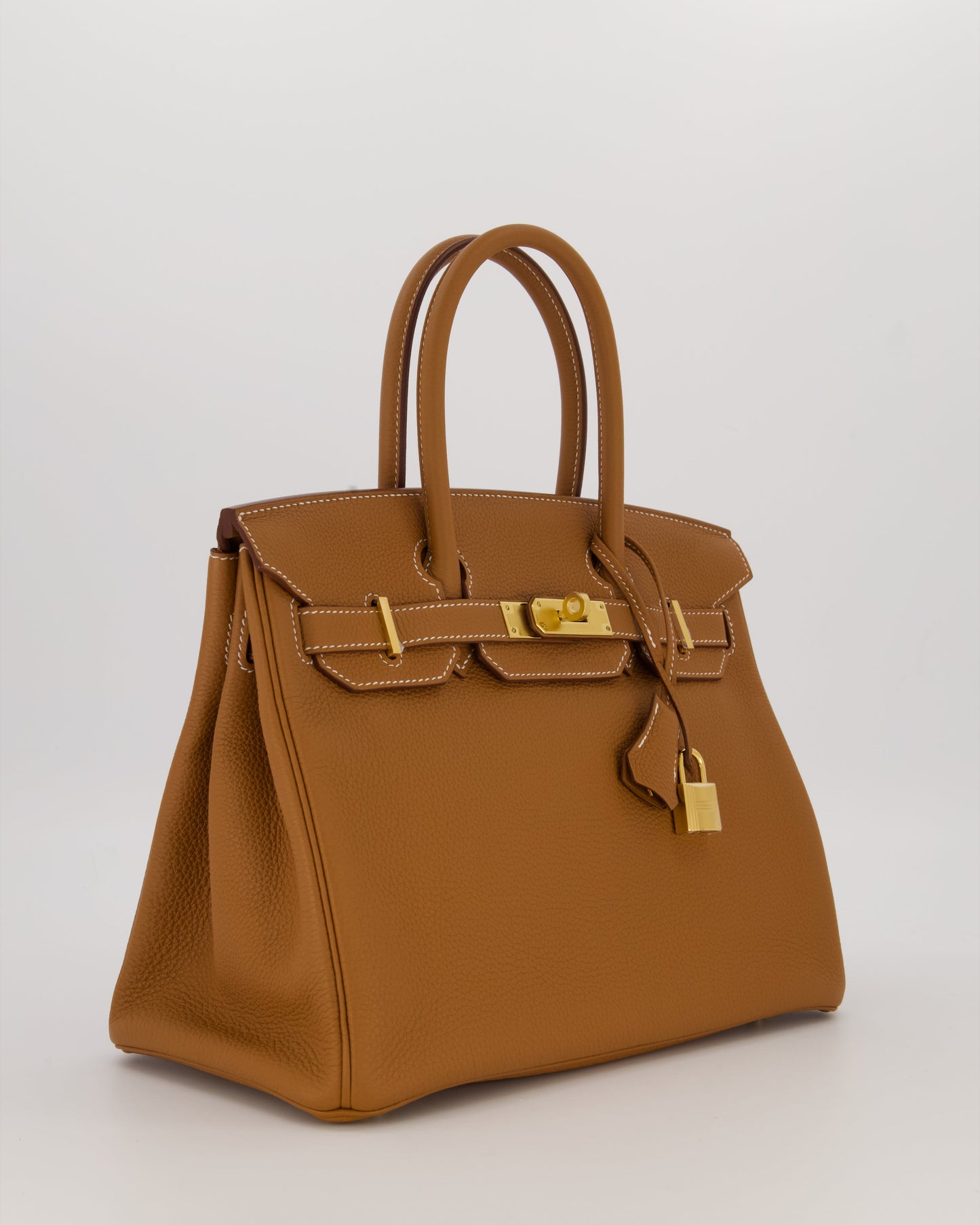 *RARE* Hermes Birkin 30 Retourne Bag in Gold Togo Leather With Gold Hardware