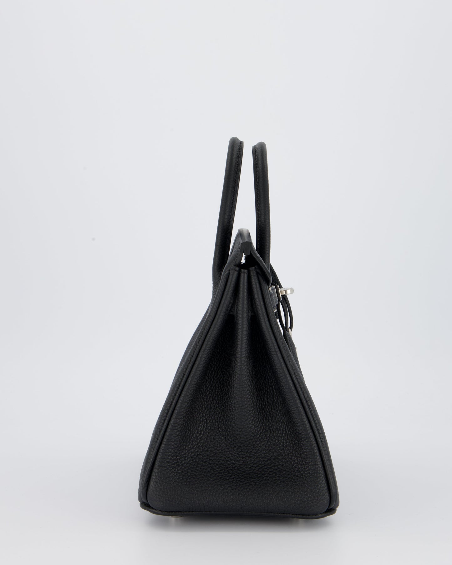 *VERY RARE* Hermes Birkin 25 Retourne Bag in Noir Togo Leather with Palladium Hardware