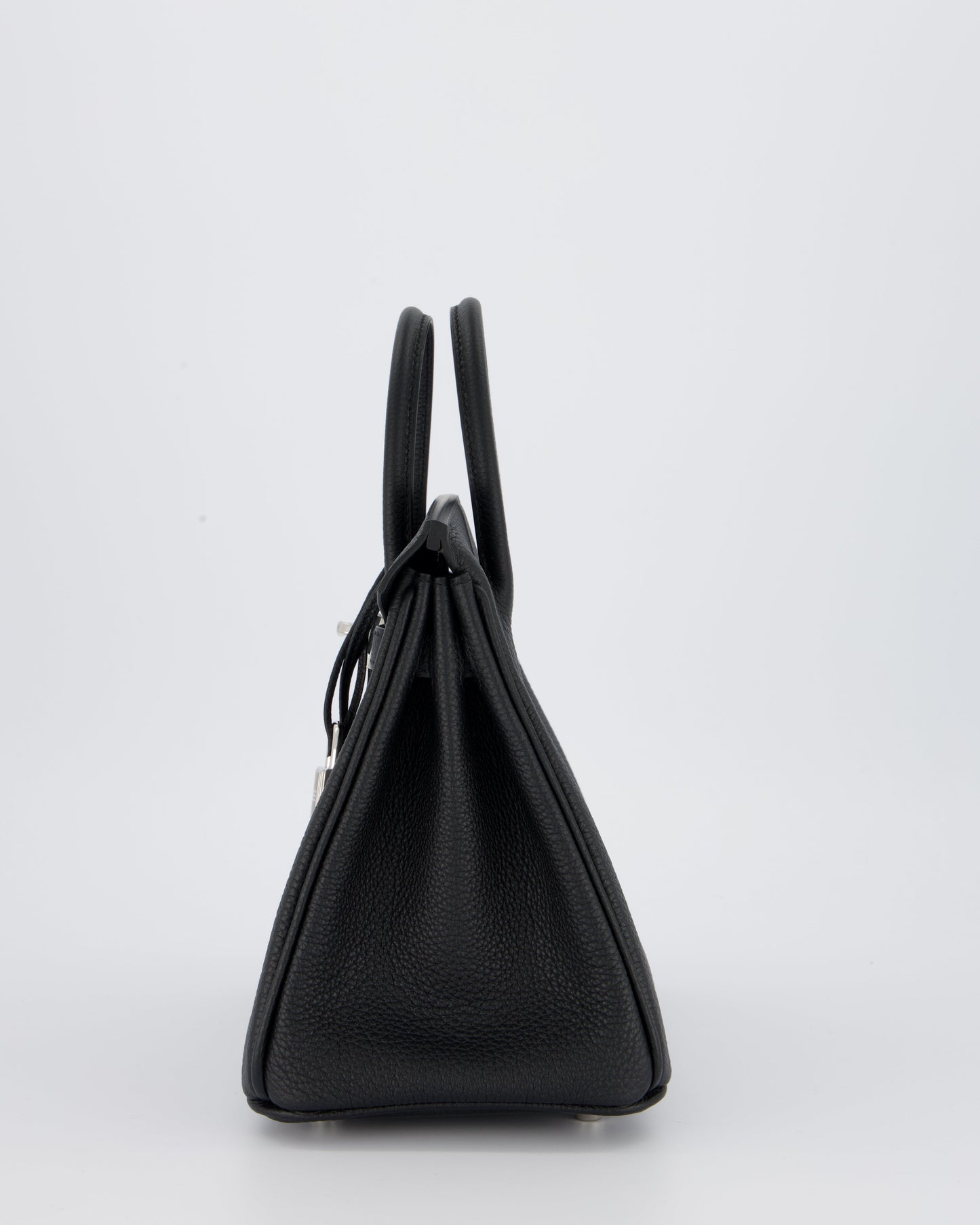 *VERY RARE* Hermes Birkin 25 Retourne Bag in Noir Togo Leather with Palladium Hardware