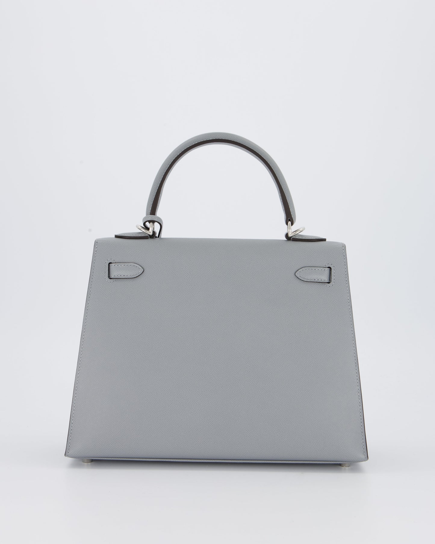 Hermes Kelly 25 Sellier Bag in Gris Pantin Epsom Leather with Palladium Hardware