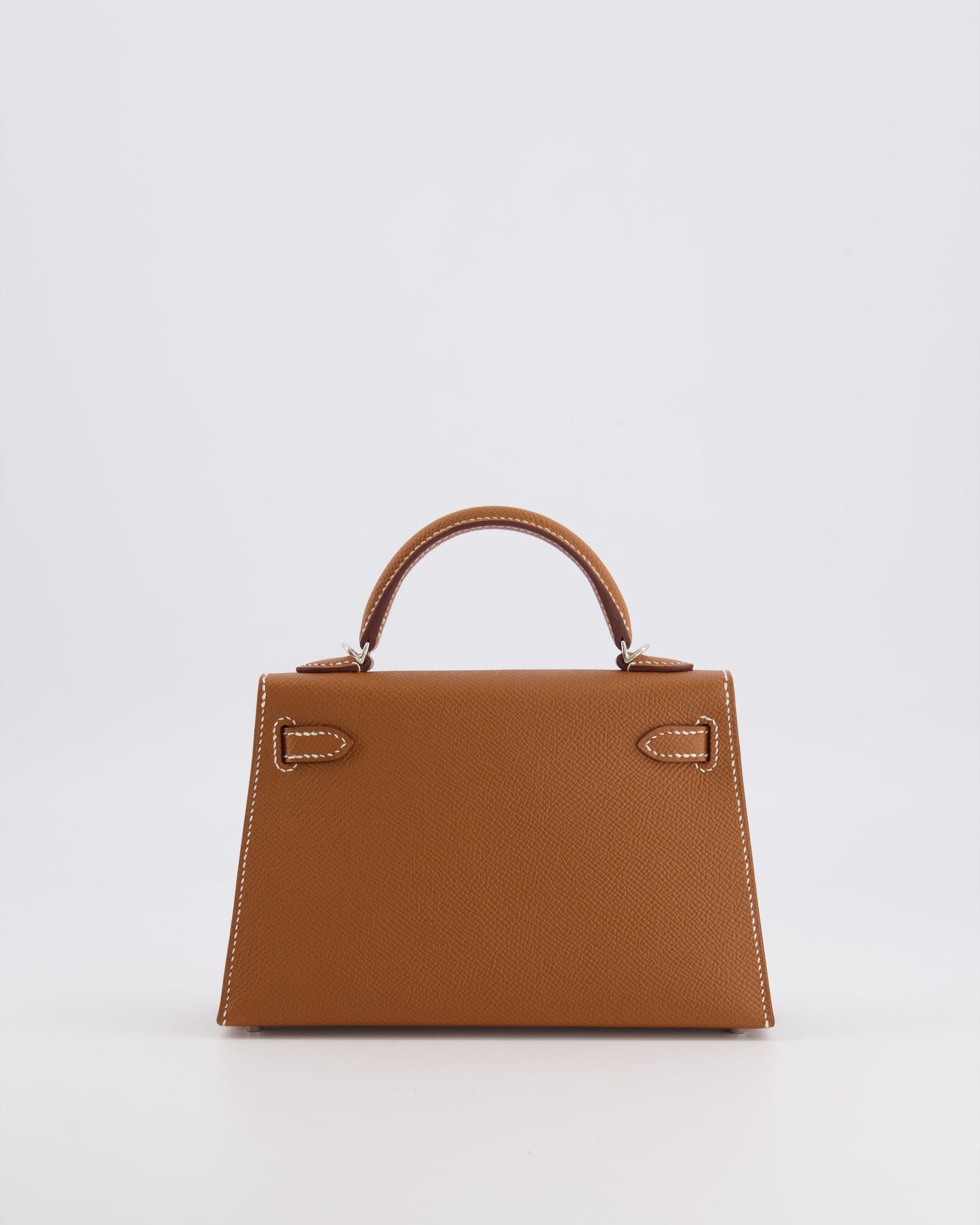 Hermes Mini Kelly II 20 Bag in Gold Epsom Leather with Palladium Hardware