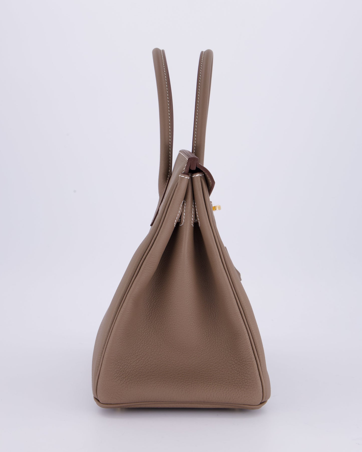 Hermes Birkin 30 Retourne Bag in Etoupe Togo Leather with Gold Hardware