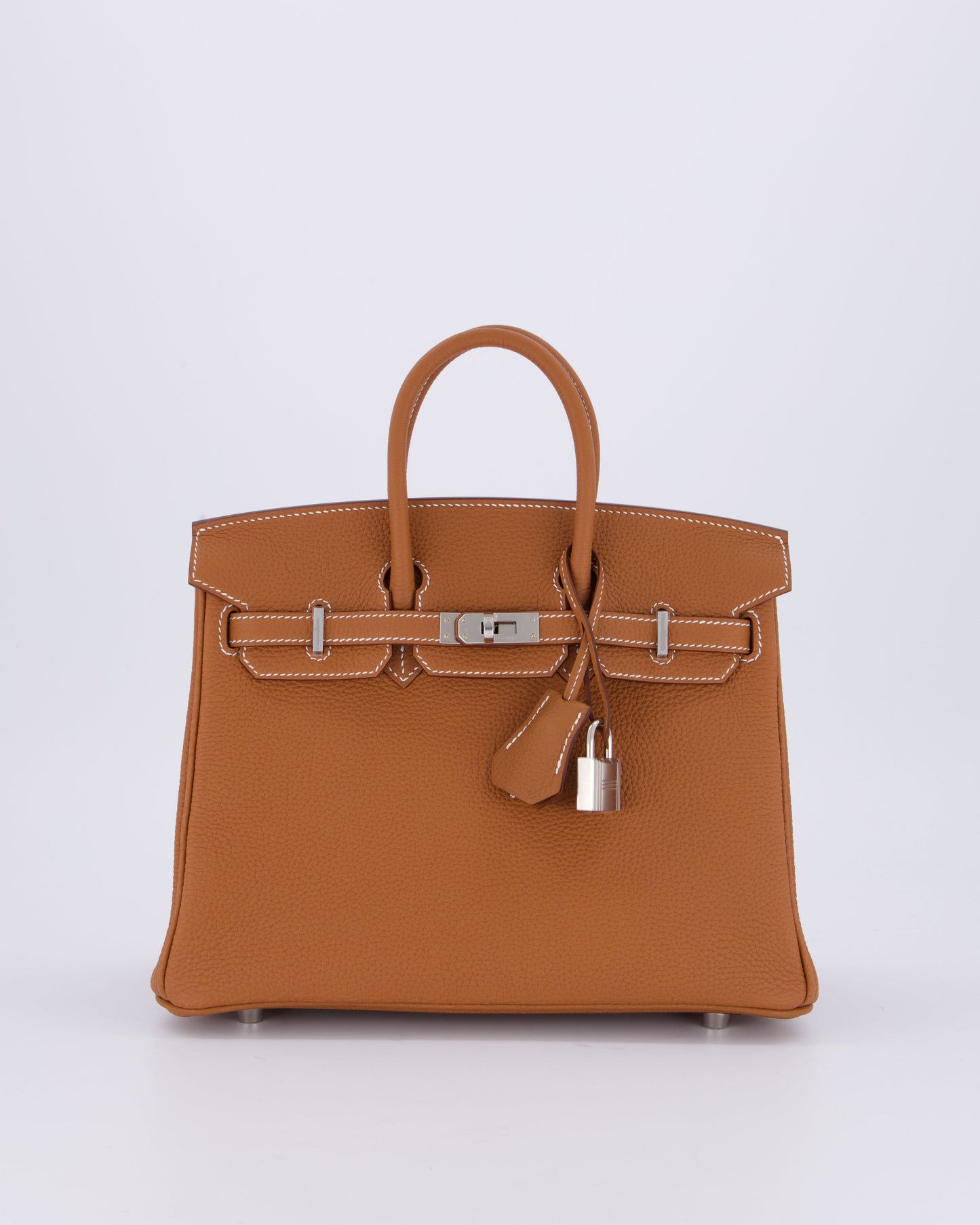 Hermes Birkin 25 Retourne Gold Togo Leather with Palladium Hardware