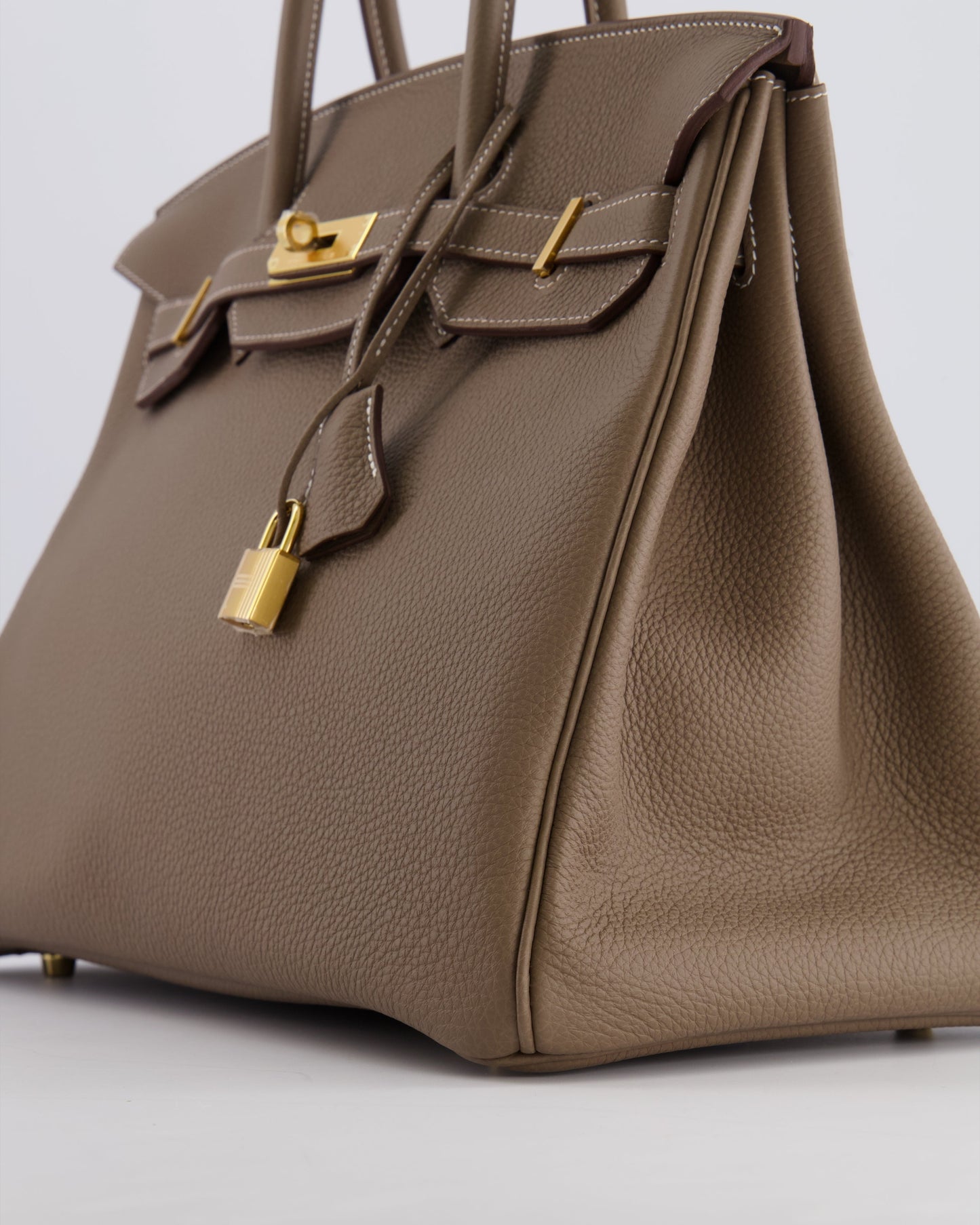 *RARE* Hermes Birkin 35 Bag in Etoupe Togo Leather with Gold Hardware