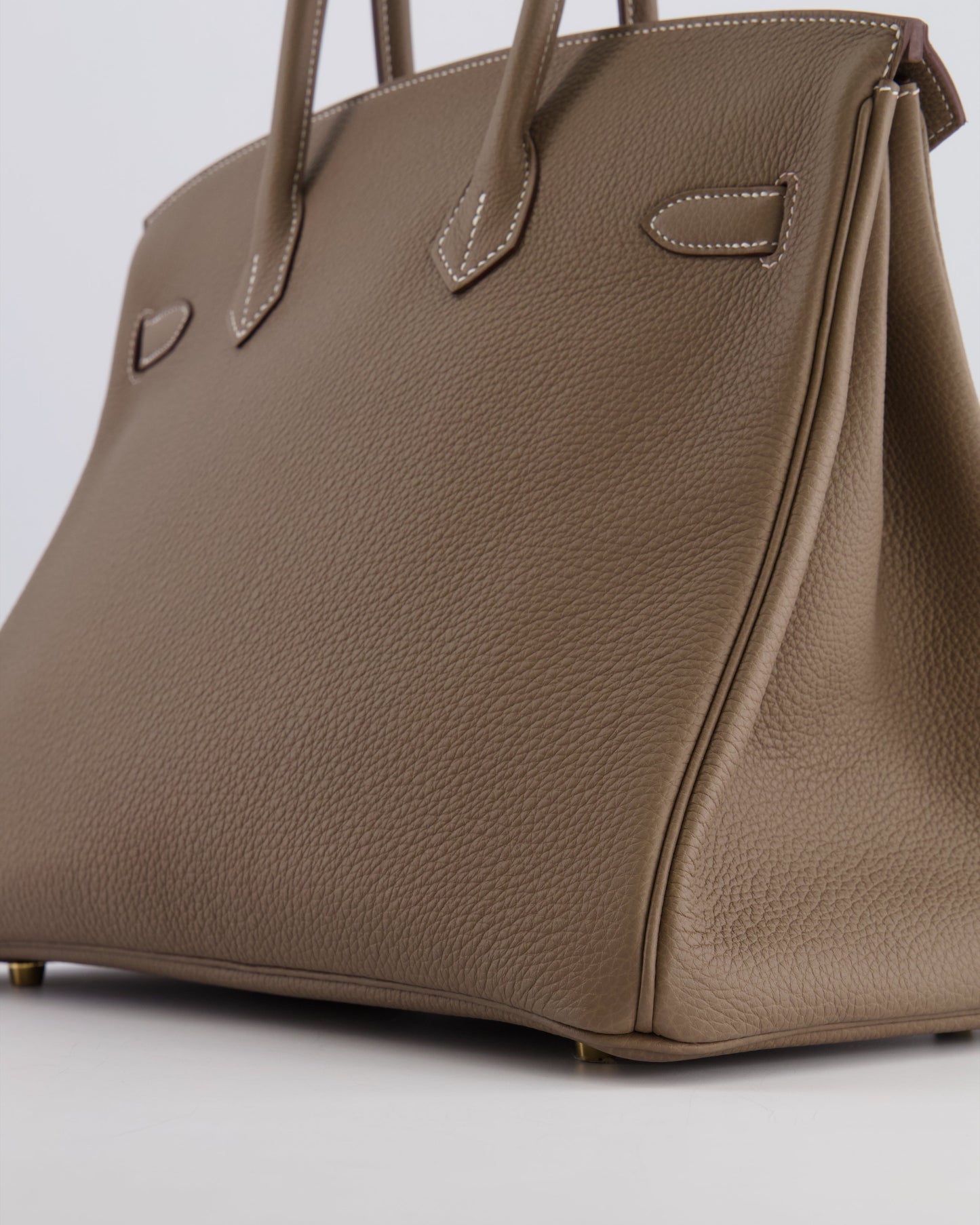 *RARE* Hermes Birkin 35 Bag in Etoupe Togo Leather with Gold Hardware