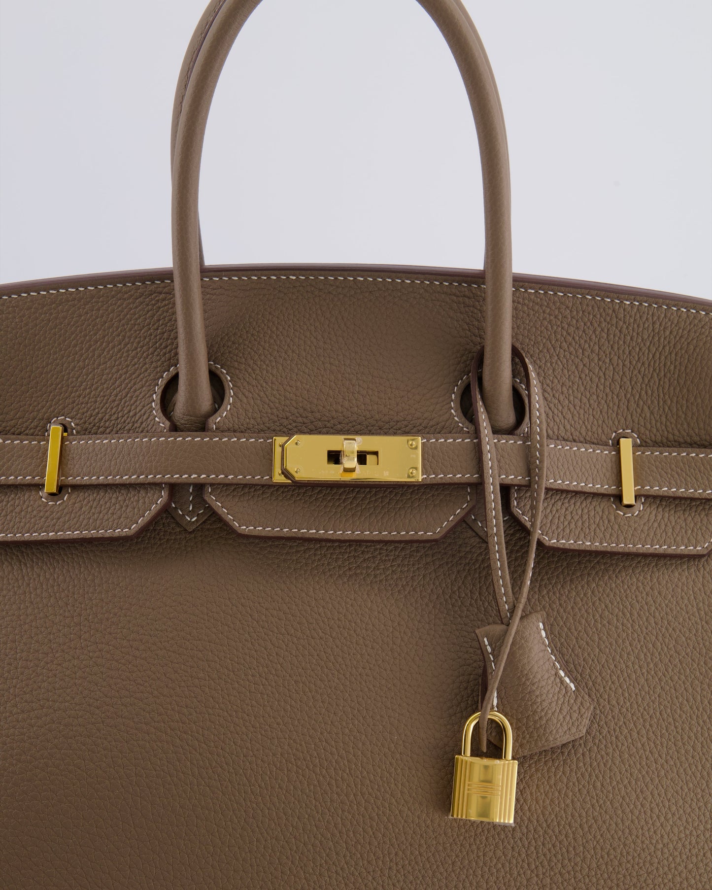 *RARE* Hermes Birkin 35 Bag in Etoupe Togo Leather with Gold Hardware