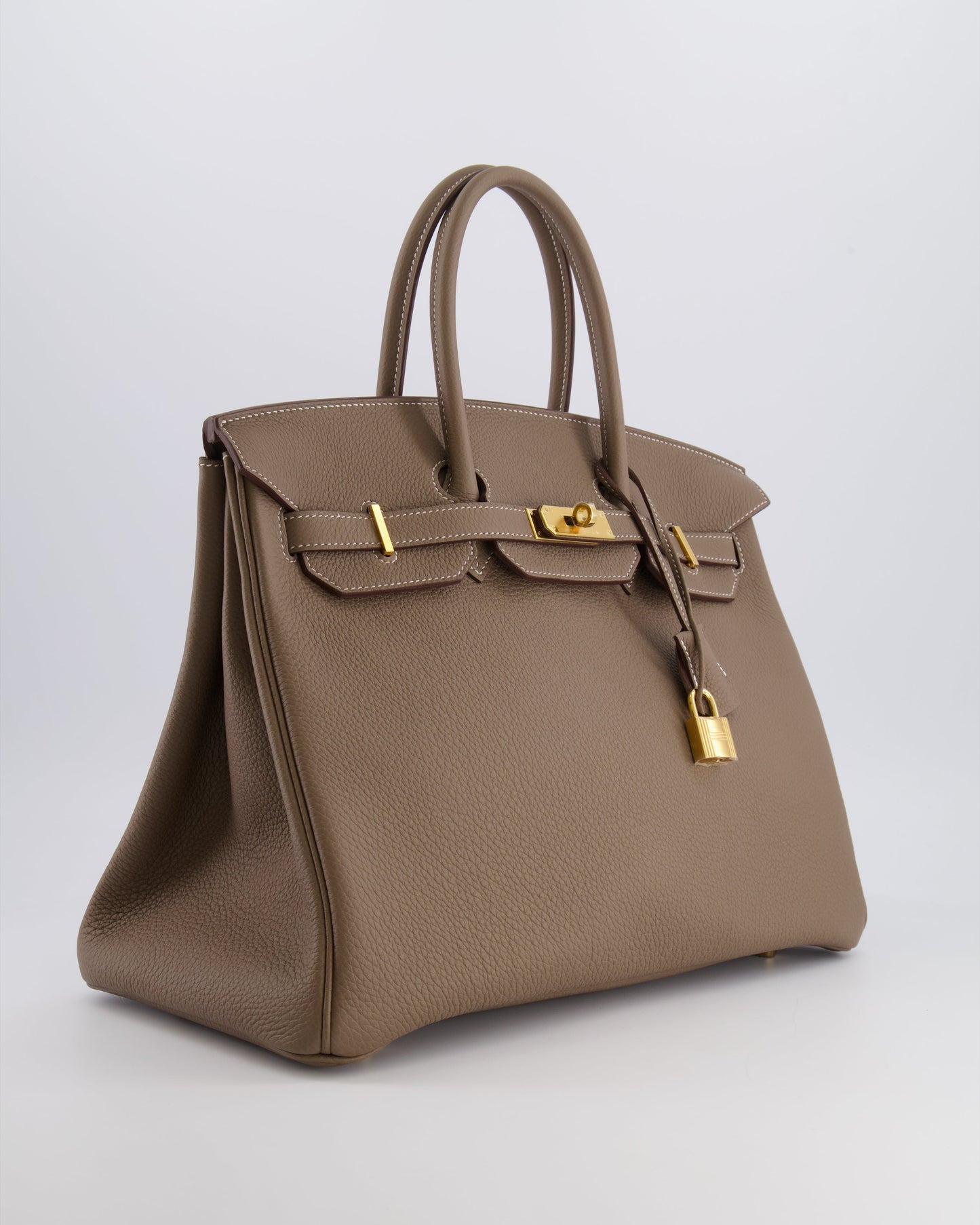 *RARE* Hermes Birkin 35 Bag in Etoupe Togo Leather with Gold Hardware