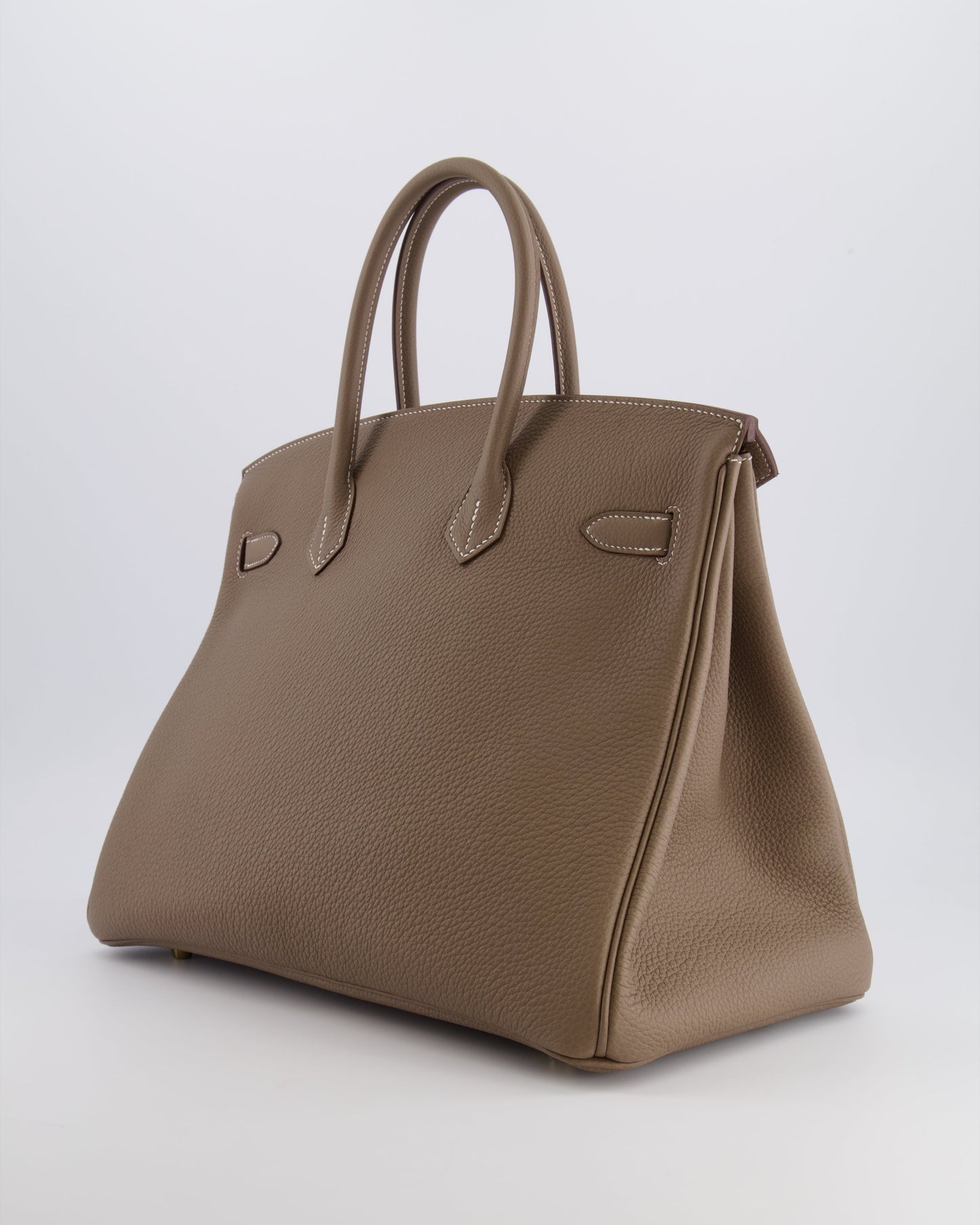 *RARE* Hermes Birkin 35 Bag in Etoupe Togo Leather with Gold Hardware