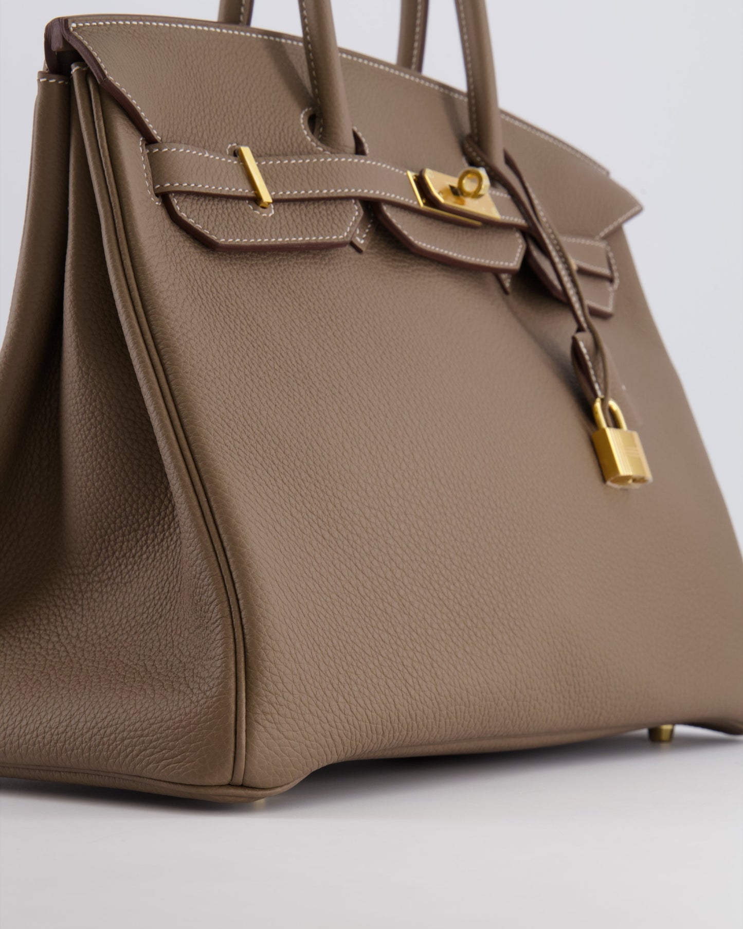 *RARE* Hermes Birkin 35 Bag in Etoupe Togo Leather with Gold Hardware