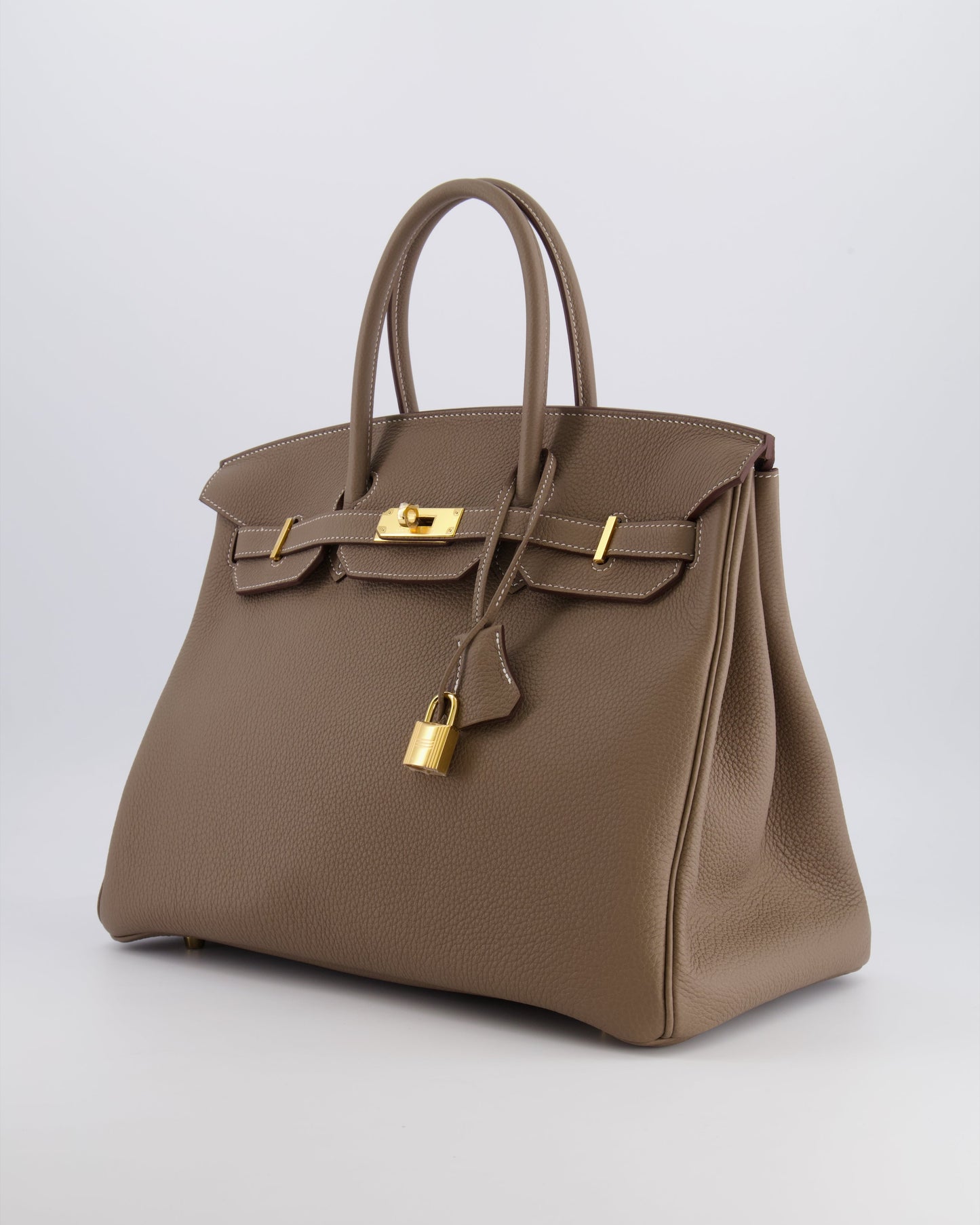 *RARE* Hermes Birkin 35 Bag in Etoupe Togo Leather with Gold Hardware