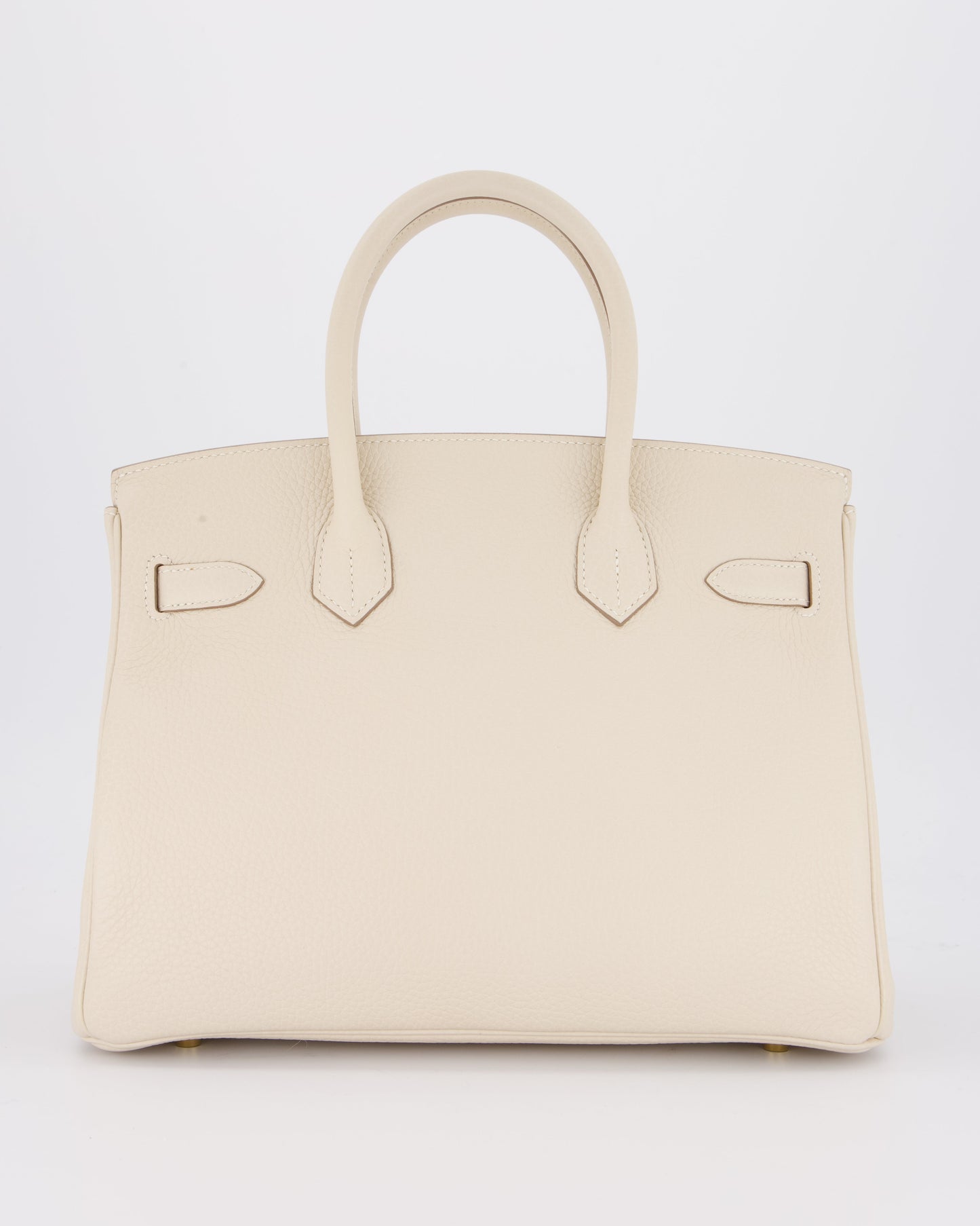 *VERY RARE* Hermes Birkin 30 Retourne Bag in Craie Togo Leather with Gold Hardware