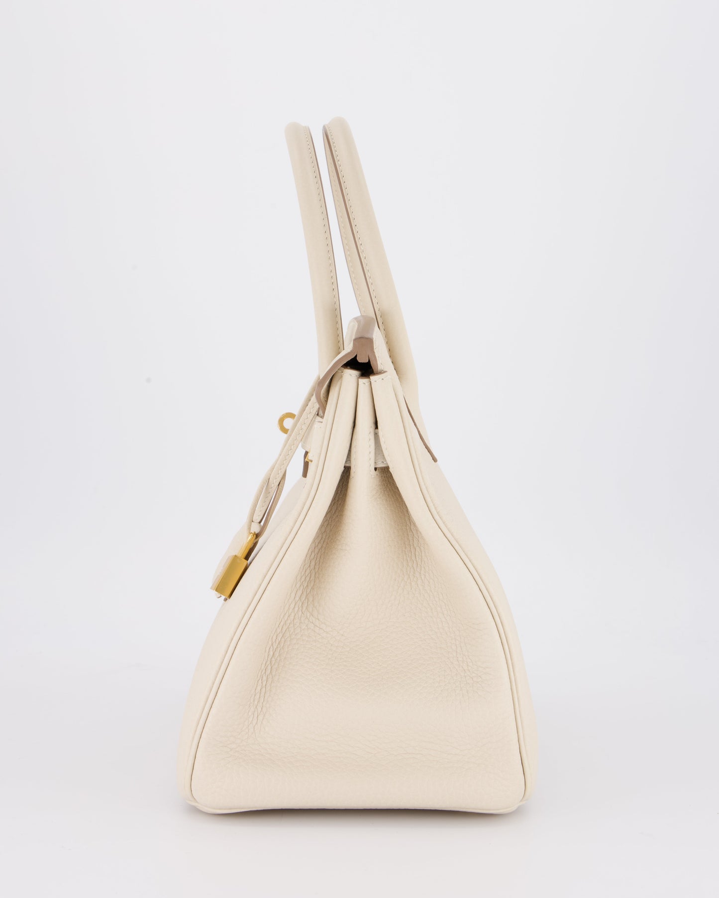 *VERY RARE* Hermes Birkin 30 Retourne Bag in Craie Togo Leather with Gold Hardware