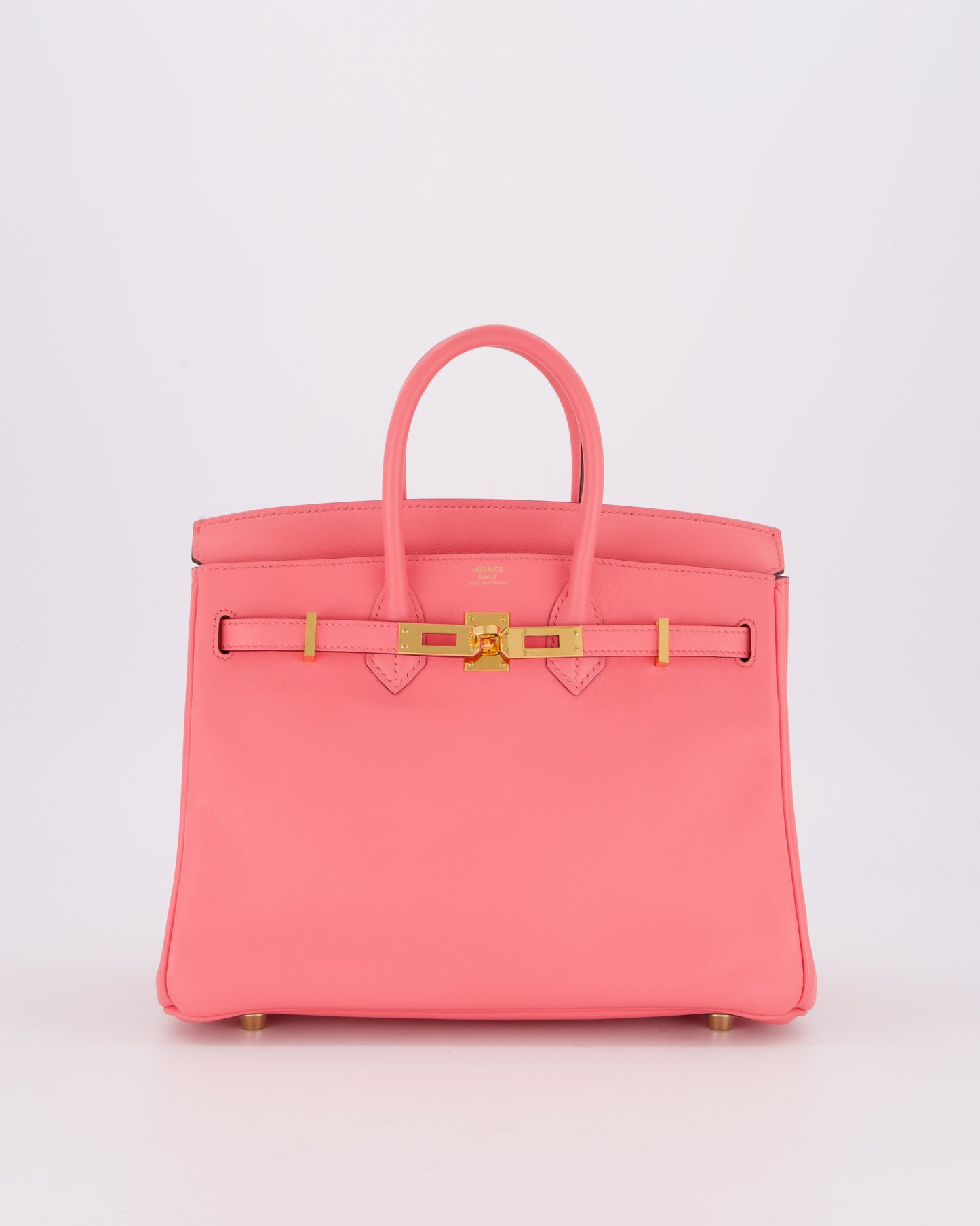 Hermes Birkin 25 Retourne Bag in Rose D'Été Swift Leather with Gold Hardware