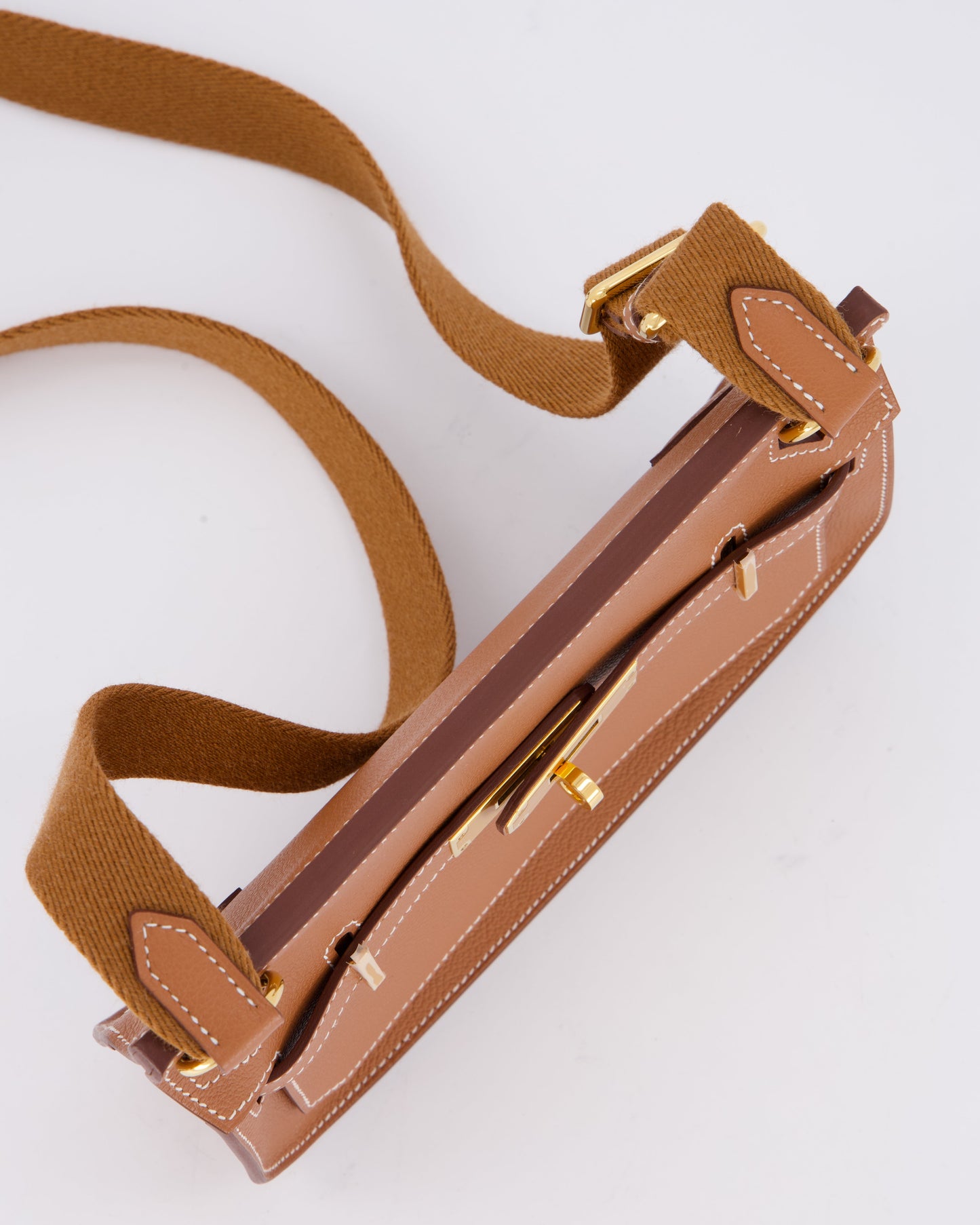 *RARE* Hermes Mini Jypsiere Bag in Gold Evercolour Leather with Gold Hardware