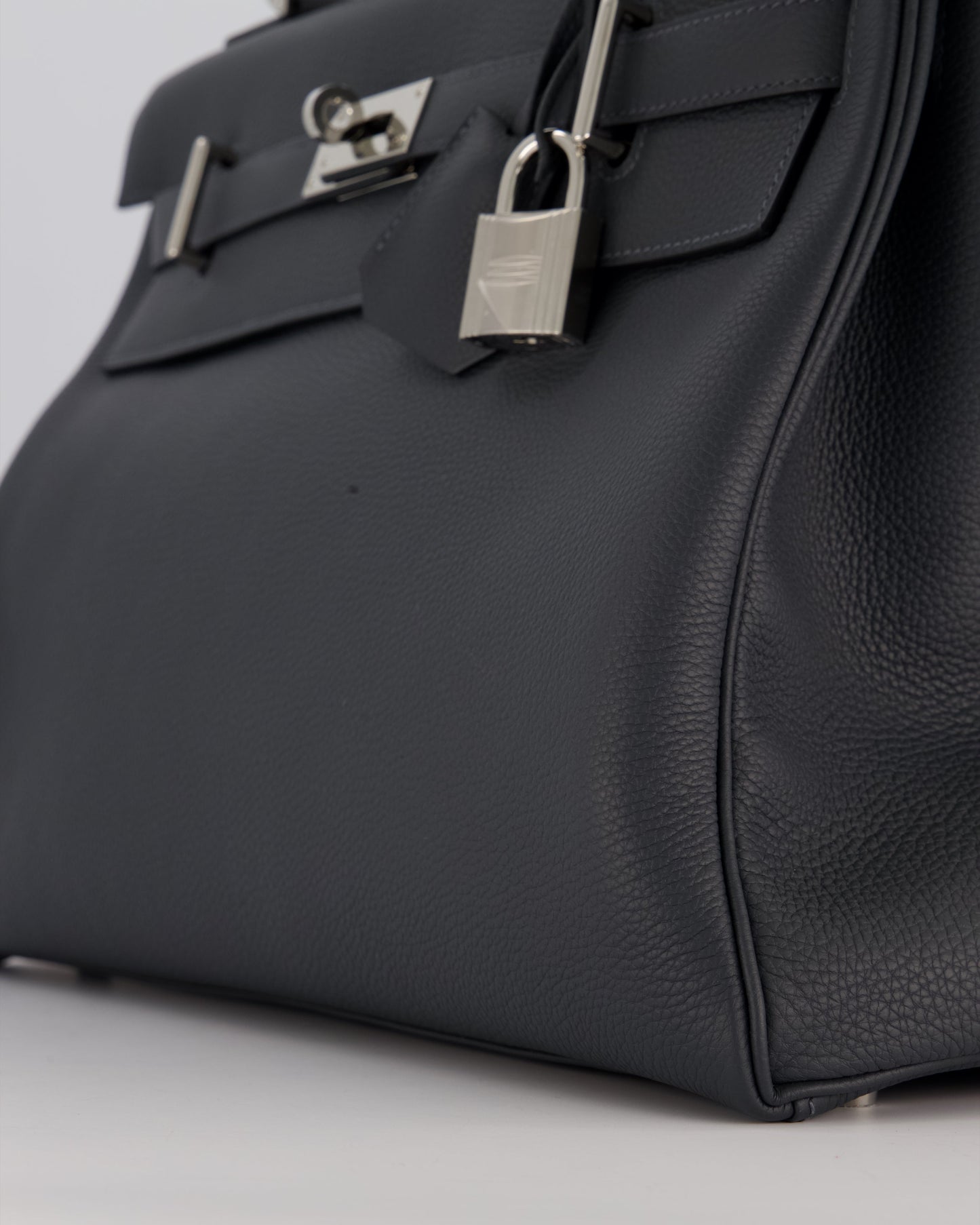 *RARE* Hermes Kelly 42 Maxi Retourne Bag in Gris Misty Togo Leather with Palladium Hardware