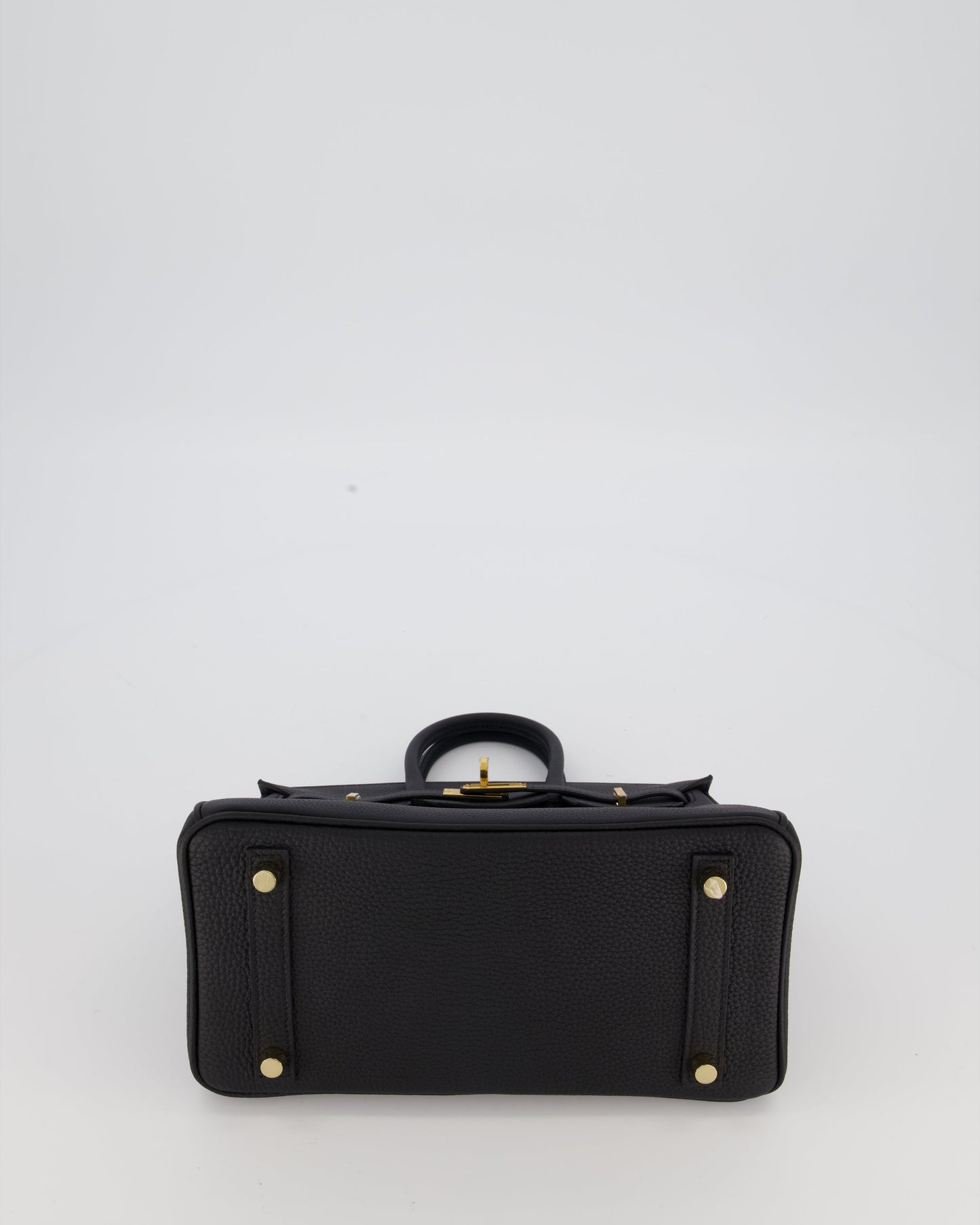 *RARE* Hermes Birkin 25 Retourne Bag in Noir Togo Leather with Gold Hardware
