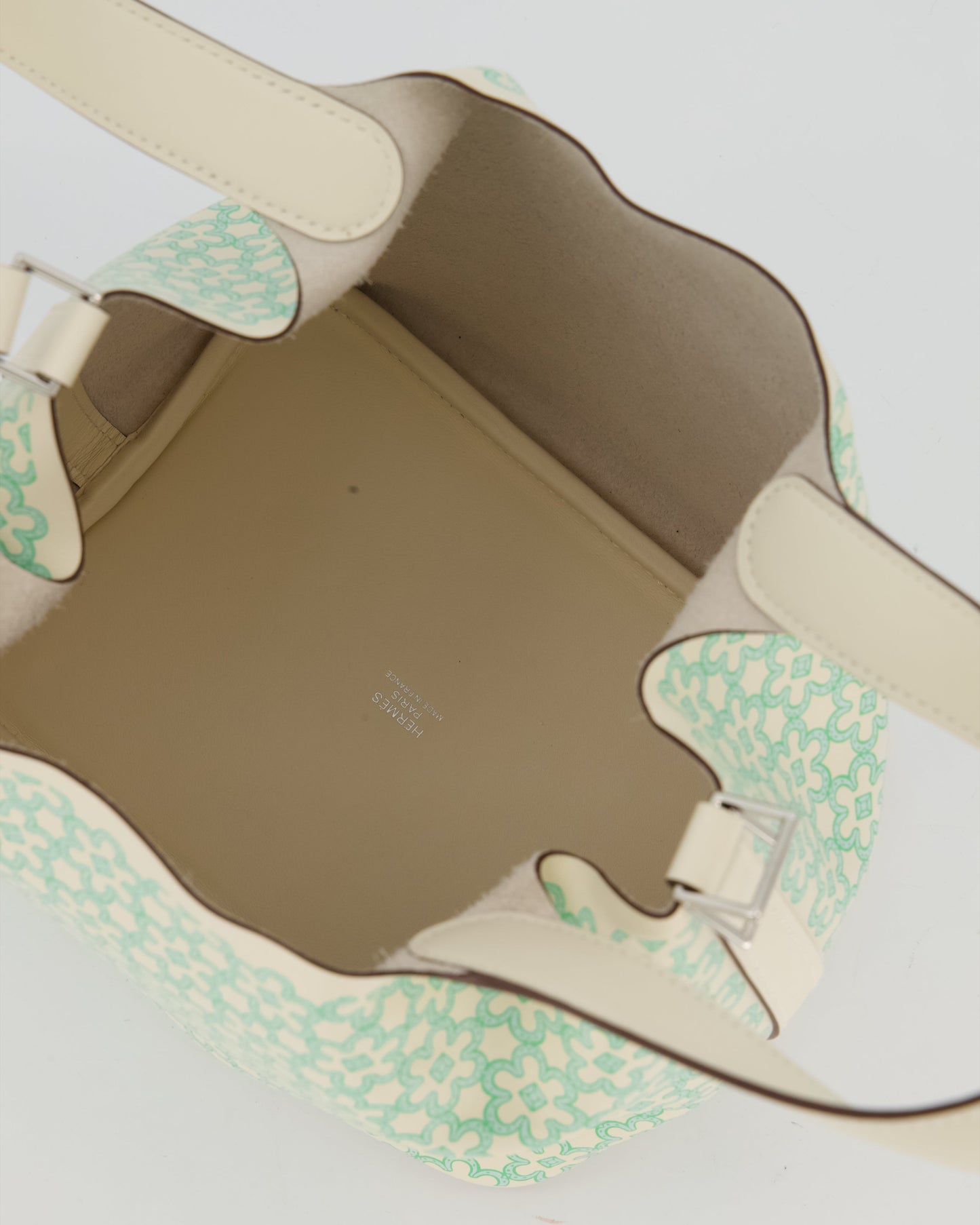 Hermes Picotin 18 Lucky Daisy Bag in Nata Swift Leather with Palladium Hardware