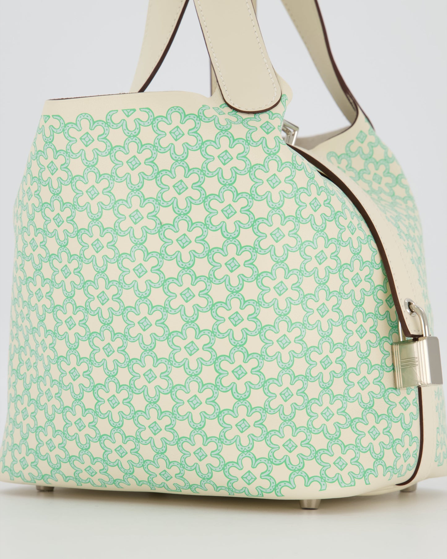 Hermes Picotin 18 Lucky Daisy Bag in Nata Swift Leather with Palladium Hardware