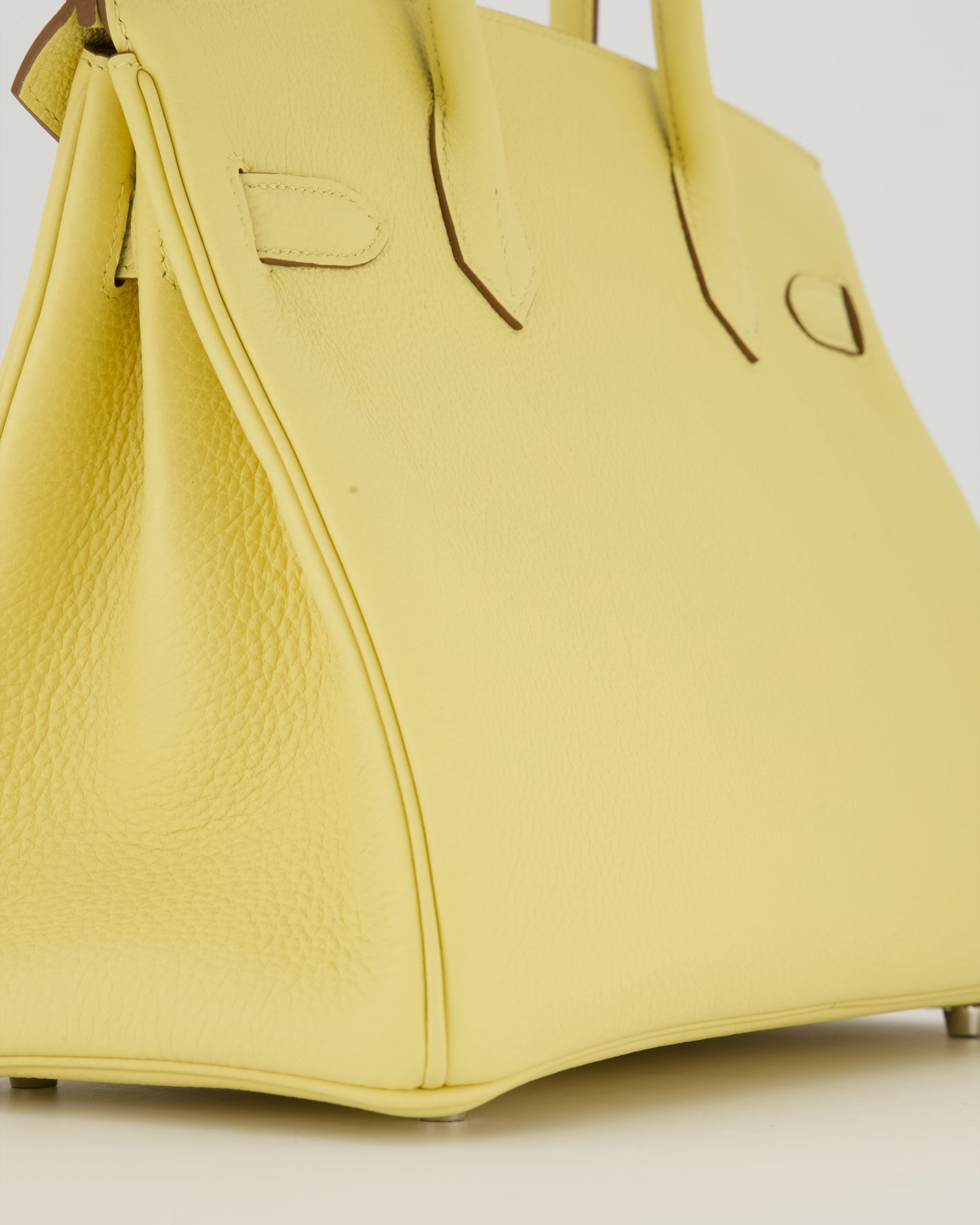 Hermes Birkin 30 Retourne Bag in Jaune Poussin Togo Leather with Palladium Hardware