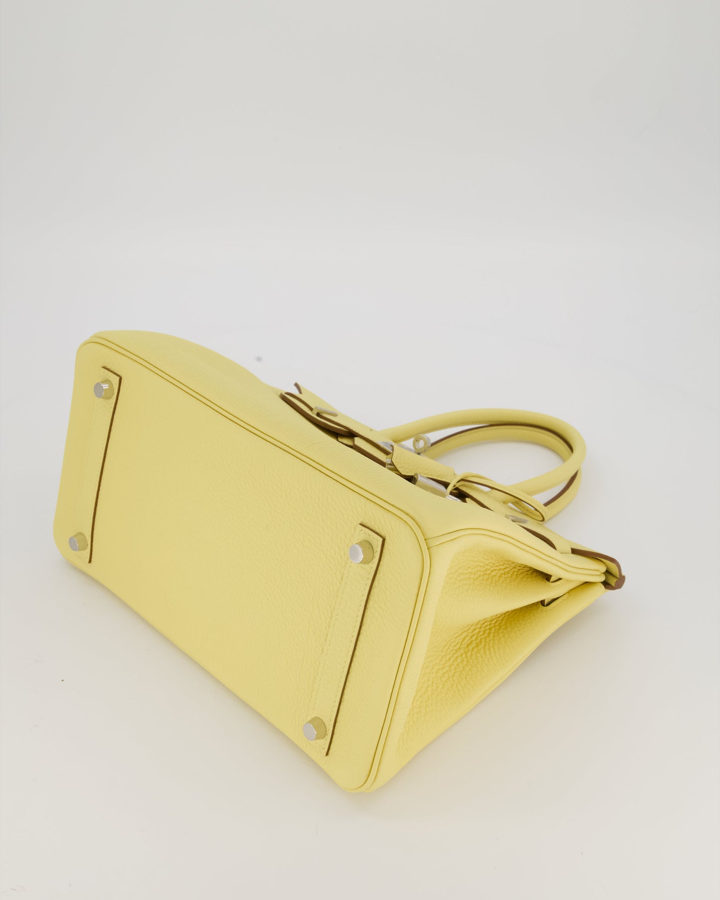 Hermes Birkin 30 Retourne Bag in Jaune Poussin Togo Leather with Palladium Hardware
