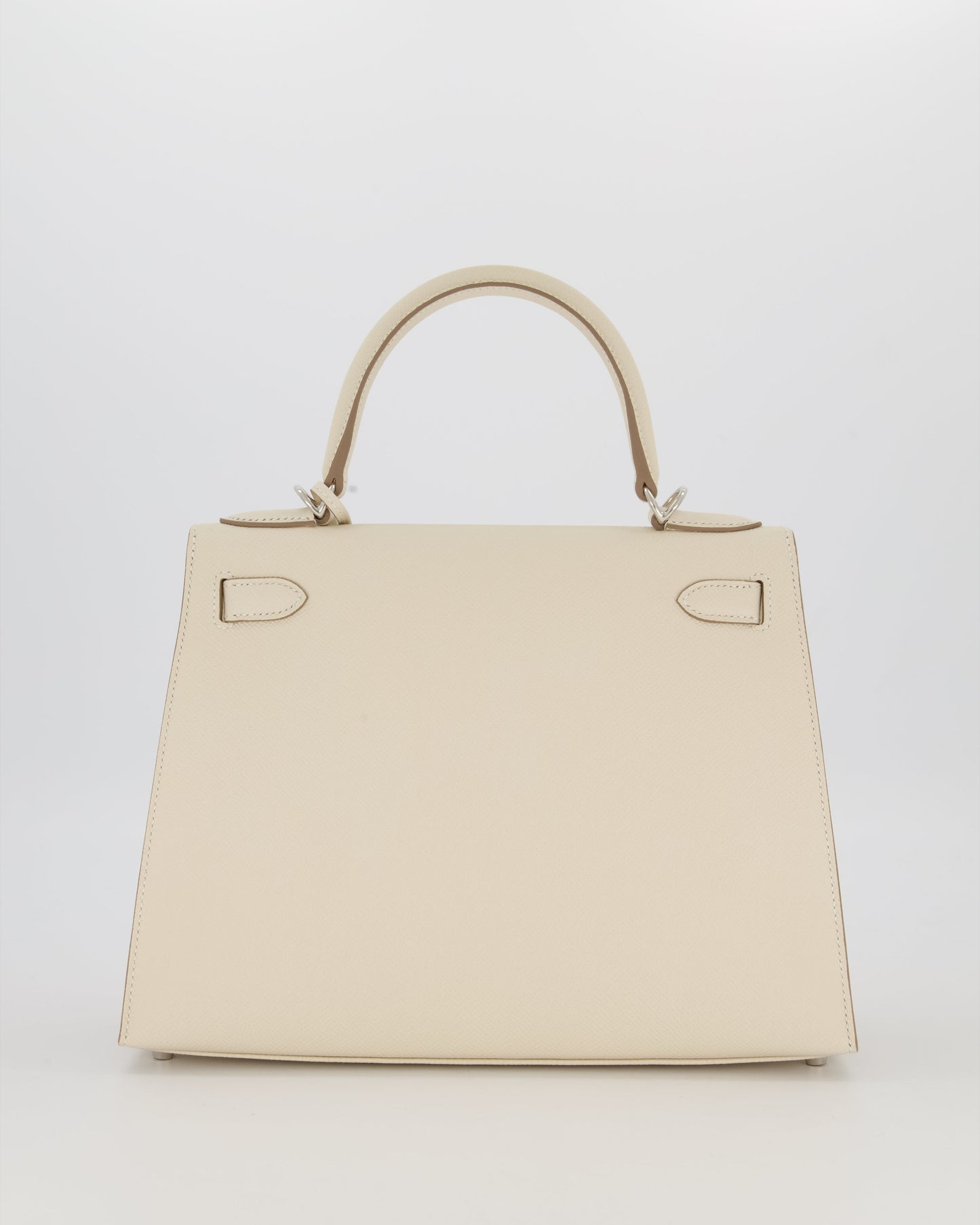 *HOT* Hermes Kelly 28 Sellier Bag in Craie Epsom Leather with Palladium Hardware