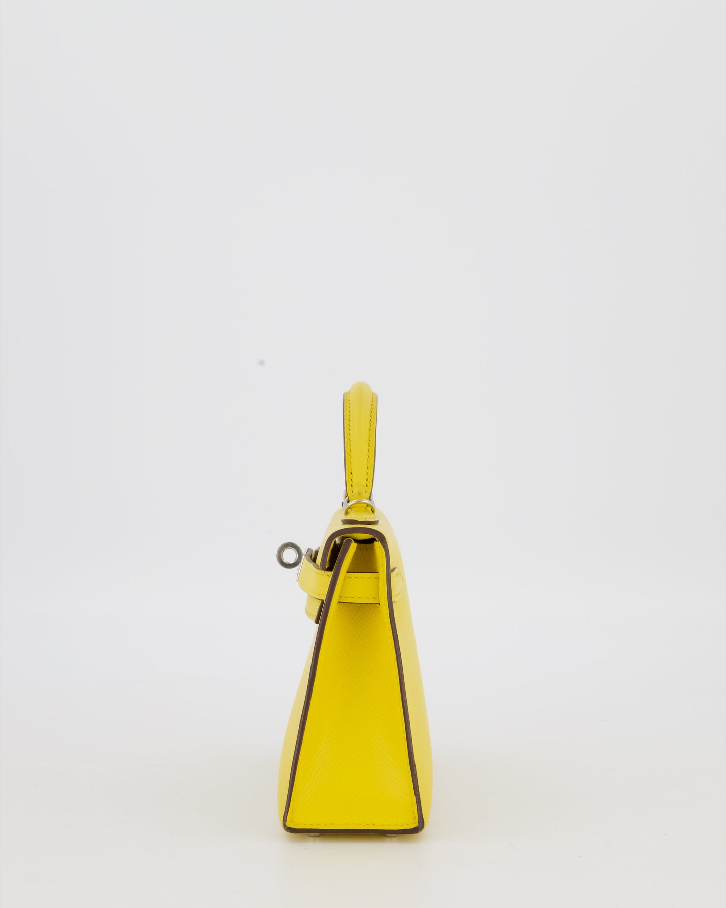 Hermes Mini Kelly II 20 Bag in Jaune De Naples Epsom Leather with Palladium Hardware