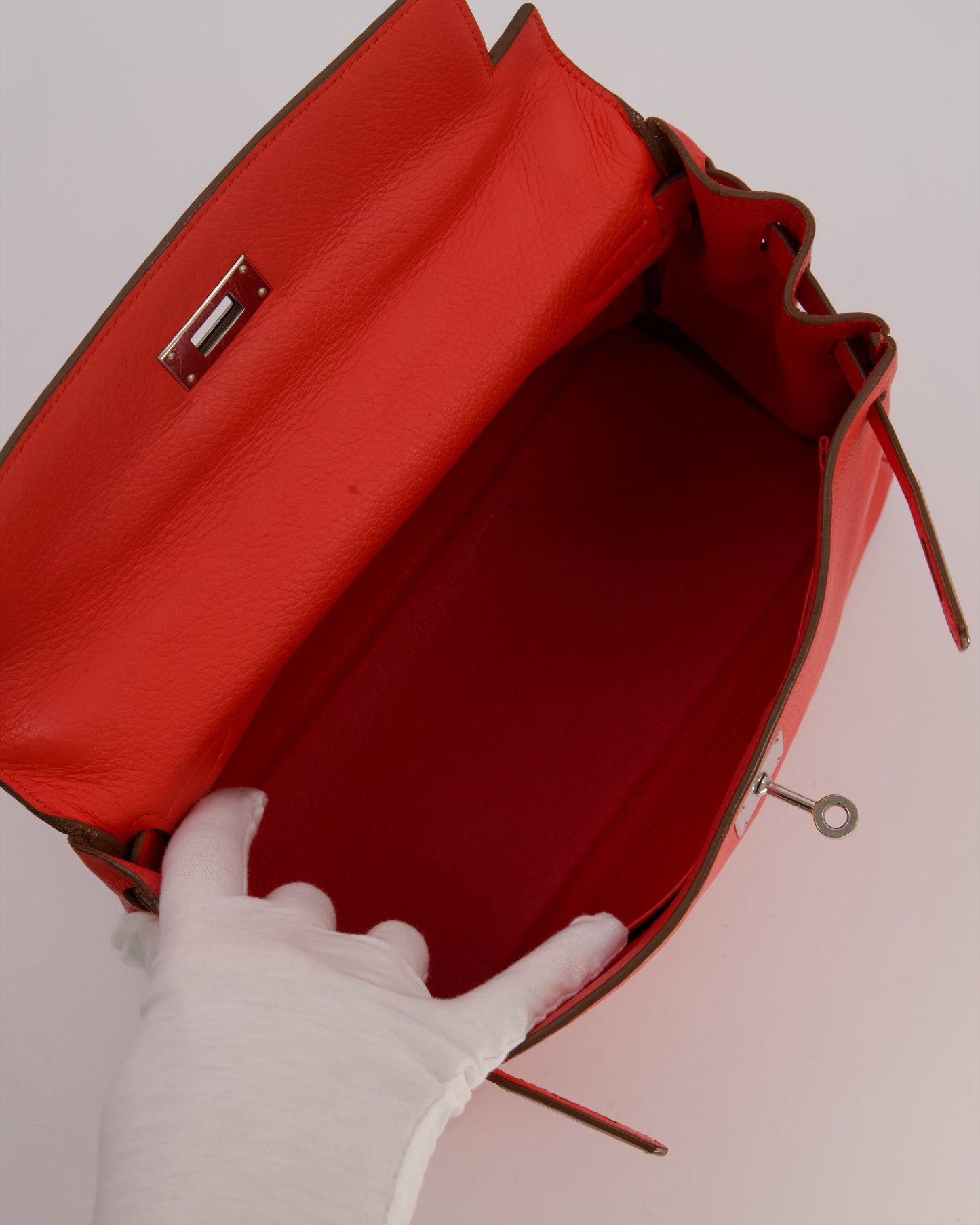Hermes Kelly 28 Retourne Bag in Rose Jaipur Togo Leather with Palladium Hardware