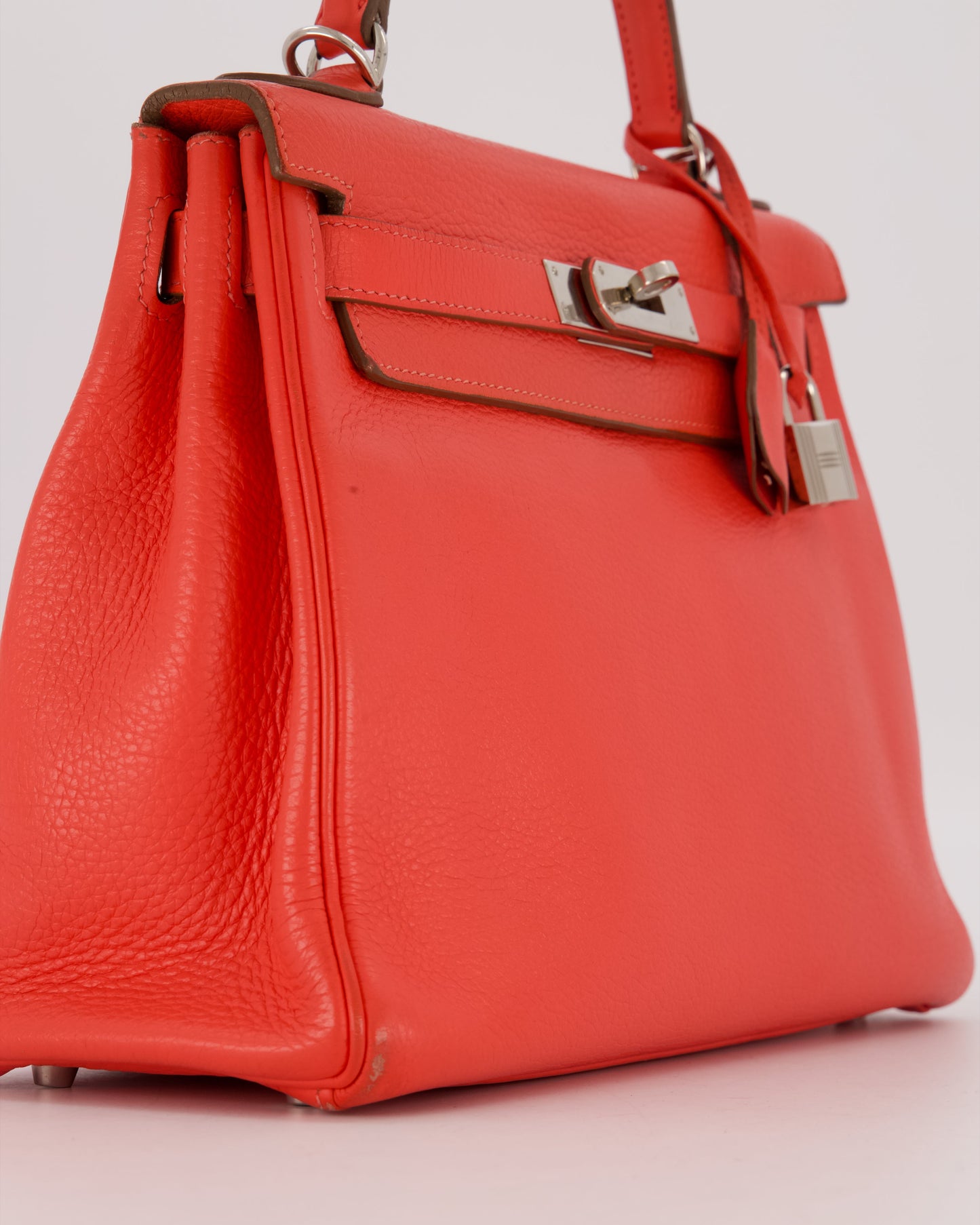 Hermes Kelly 28 Retourne Bag in Rose Jaipur Togo Leather with Palladium Hardware