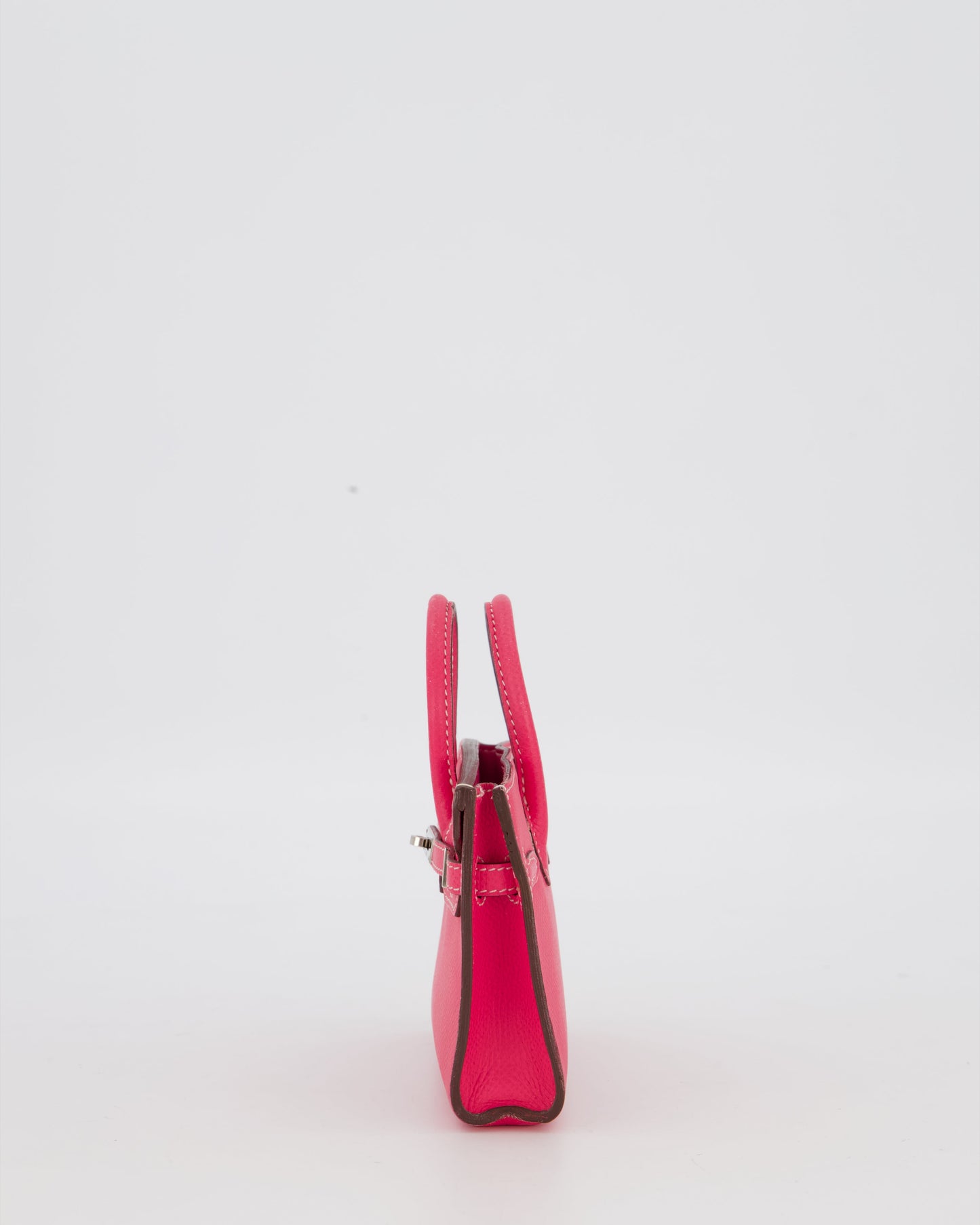 Hermes Micro Birkin 15 Bag in Rose Tyrien Epsom Leather with Palladium Hardware