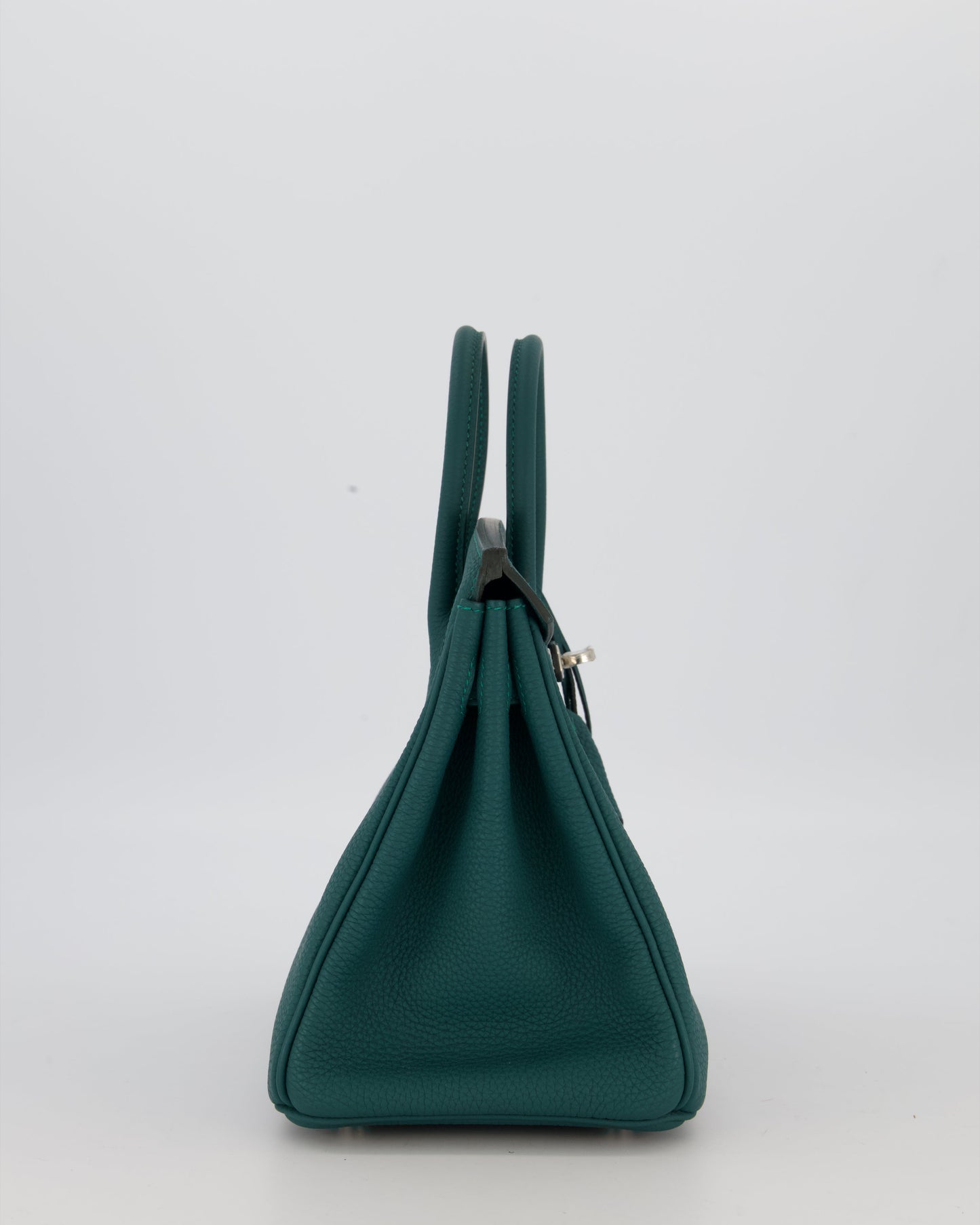 Hermes Birkin 25 Retourne Bag in Malachite Togo Leather with Palladium Hardware