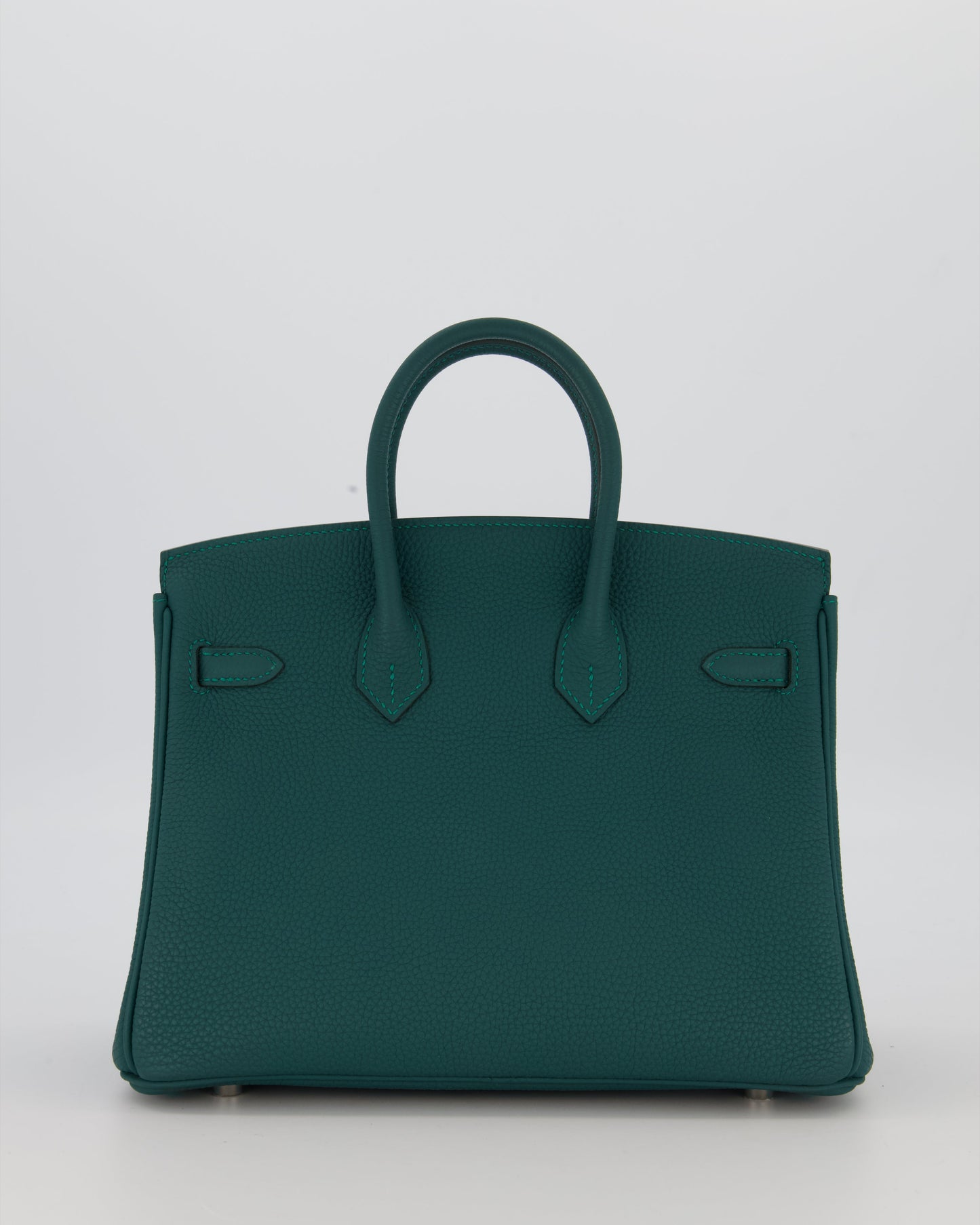 Hermes Birkin 25 Retourne Bag in Malachite Togo Leather with Palladium Hardware
