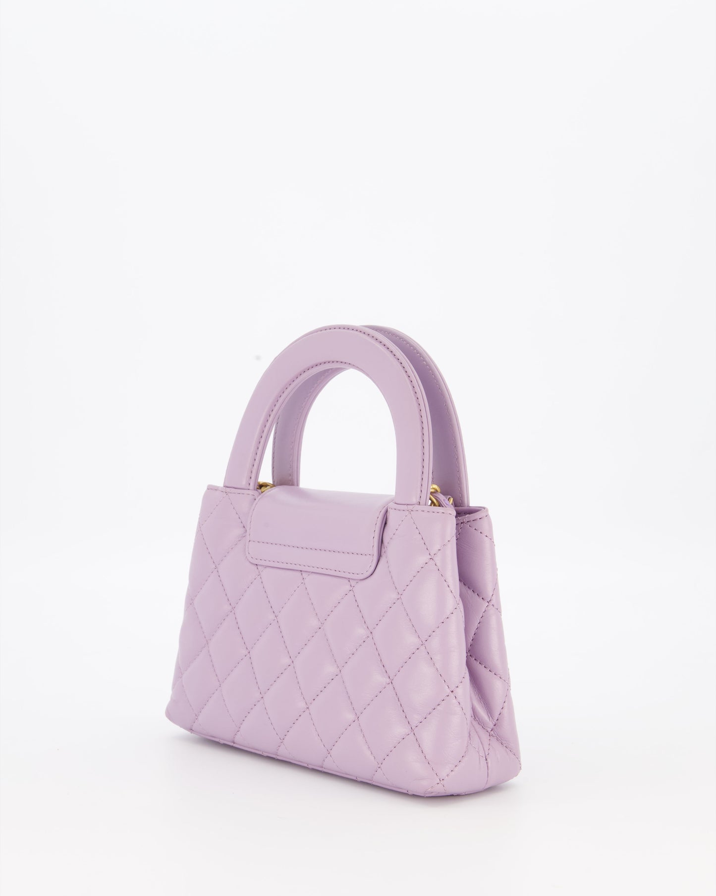 *HOT COLOUR* Chanel Lilac Small Mini Kelly Shopping Bag in Calfskin Leather with Brushed Gold Hardware