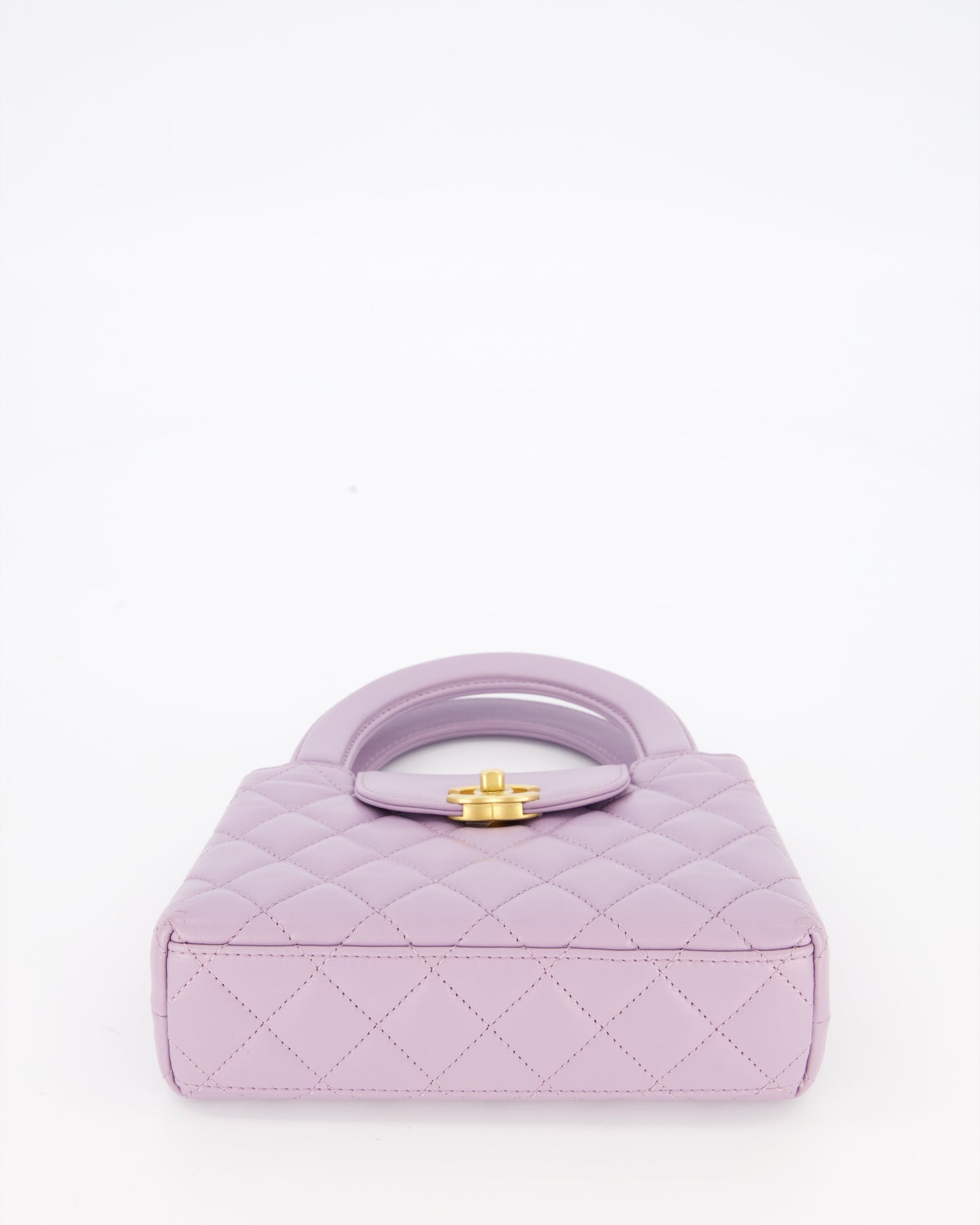 *HOT COLOUR* Chanel Lilac Small Mini Kelly Shopping Bag in Calfskin Leather with Brushed Gold Hardware